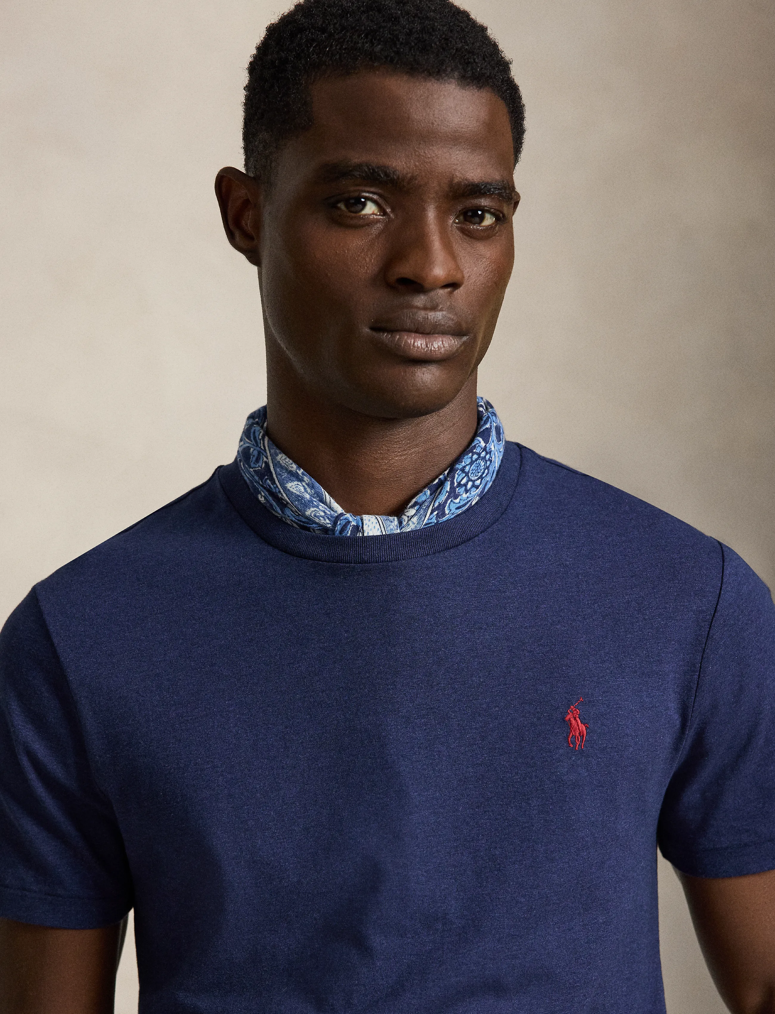 Polo Ralph Lauren - Custom Slim Fit Jersey Crewneck T-Shirt - kurzärmelig - spring navy heath - 3
