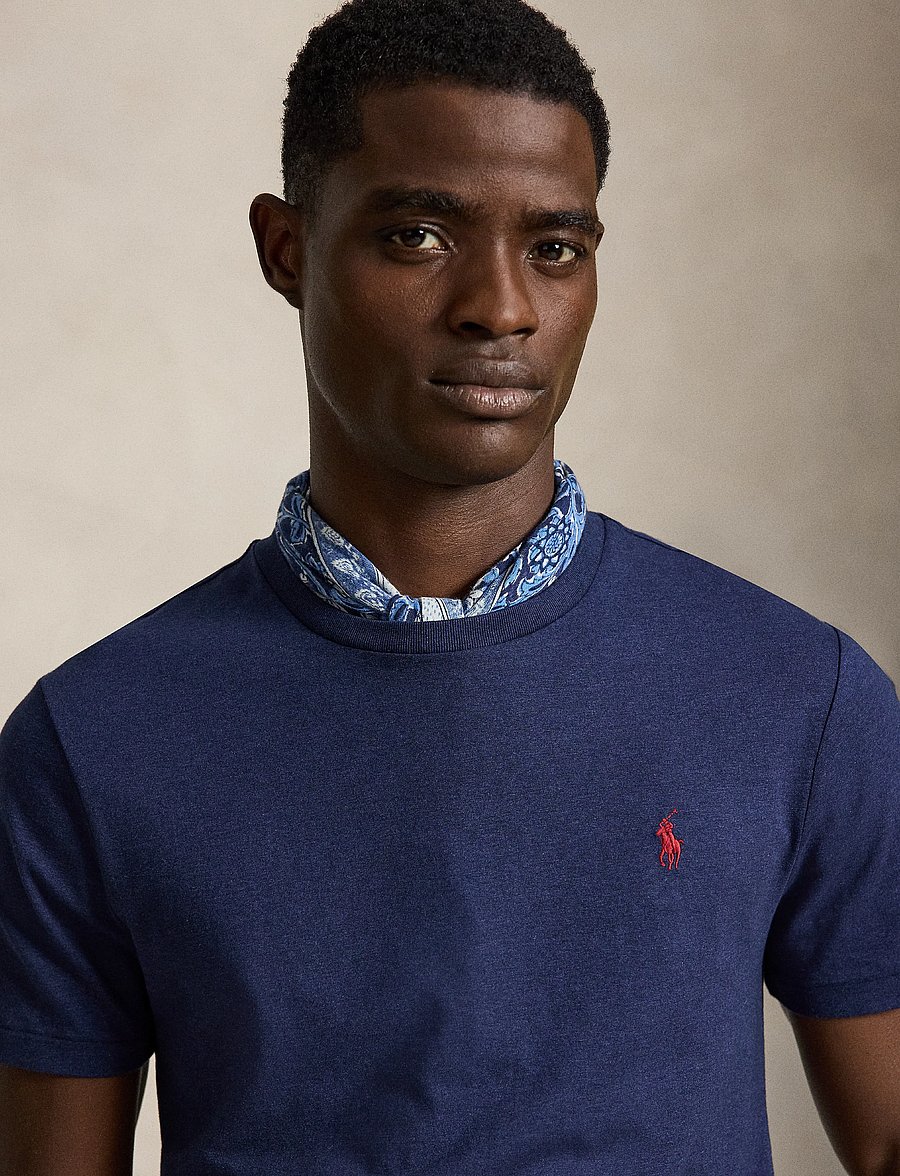 Polo Ralph Lauren - Custom Slim Fit Jersey Crewneck T-Shirt - kurzärmelig - spring navy heath - 3