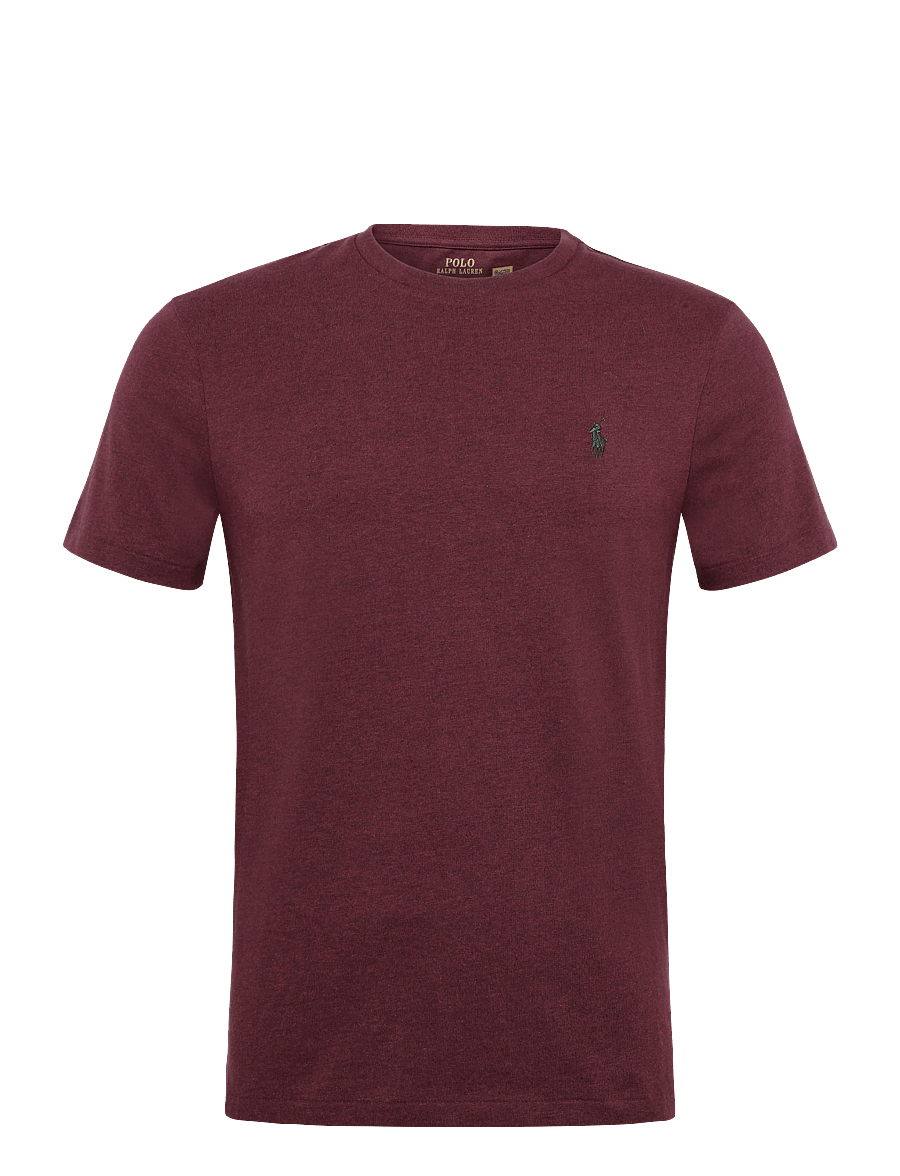 Polo Ralph Lauren - Custom Slim Fit Jersey Crewneck T-Shirt - kortærmede t-shirts - spring wine heath - 0