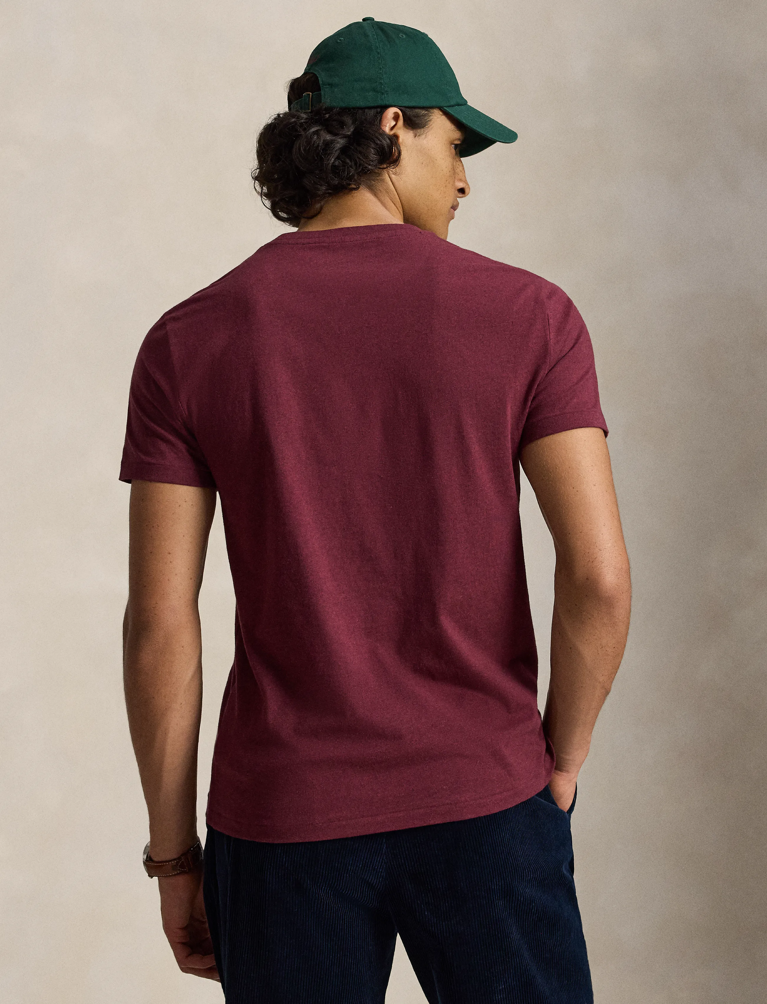 Polo Ralph Lauren - Custom Slim Fit Jersey Crewneck T-Shirt - kurzärmelig - spring wine heath - 1