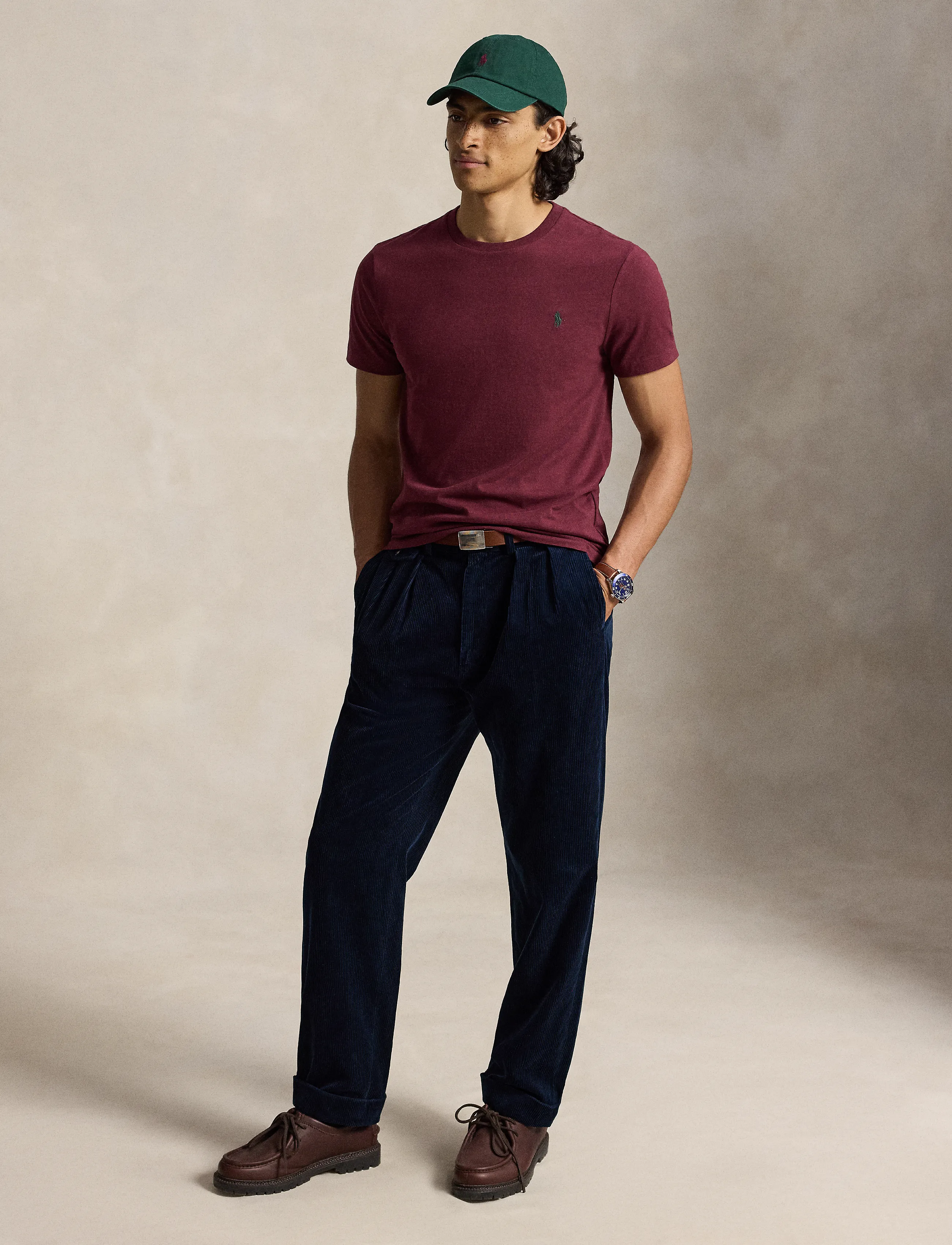 Polo Ralph Lauren - Custom Slim Fit Jersey Crewneck T-Shirt - kurzärmelig - spring wine heath - 2