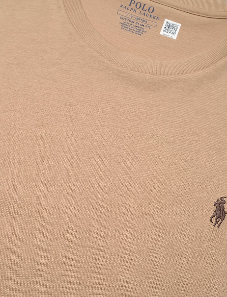 Polo Ralph Lauren - Custom Slim Fit Jersey Crewneck T-Shirt - kurzärmelig - vintage khaki/c88 - 2