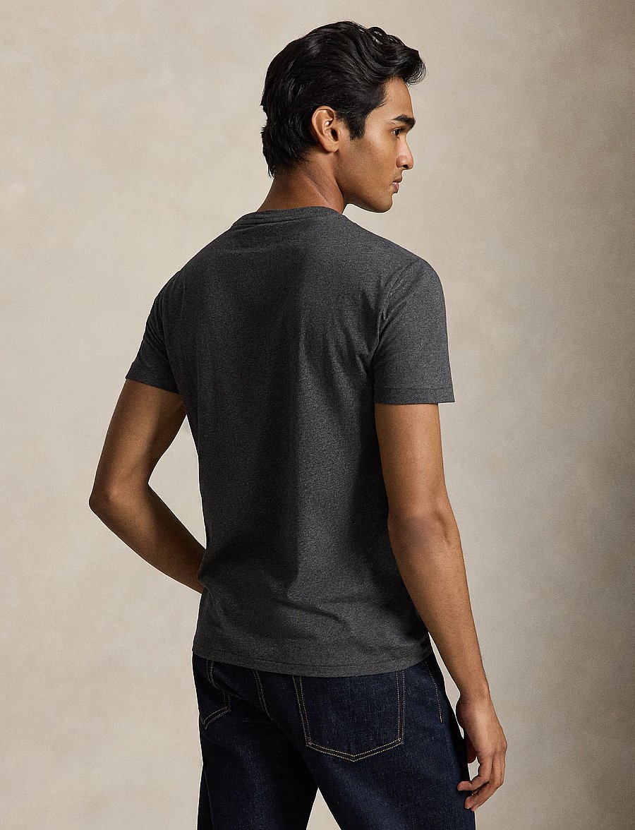 Polo Ralph Lauren - Custom Slim Fit Jersey Crewneck T-Shirt - kurzärmelig - windsor heather/c - 3