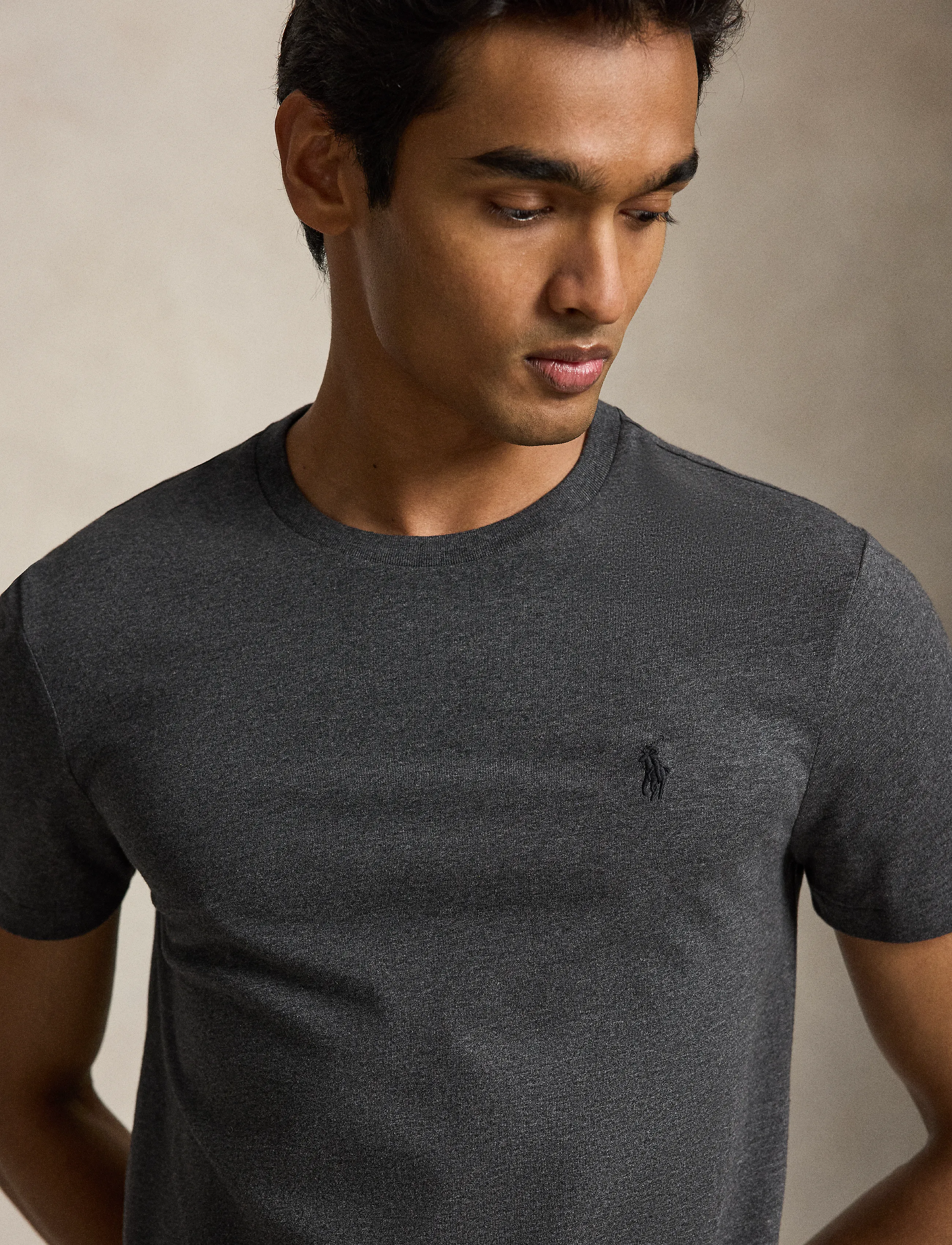 Polo Ralph Lauren - Custom Slim Fit Jersey Crewneck T-Shirt - kurzärmelig - windsor heather/c - 4
