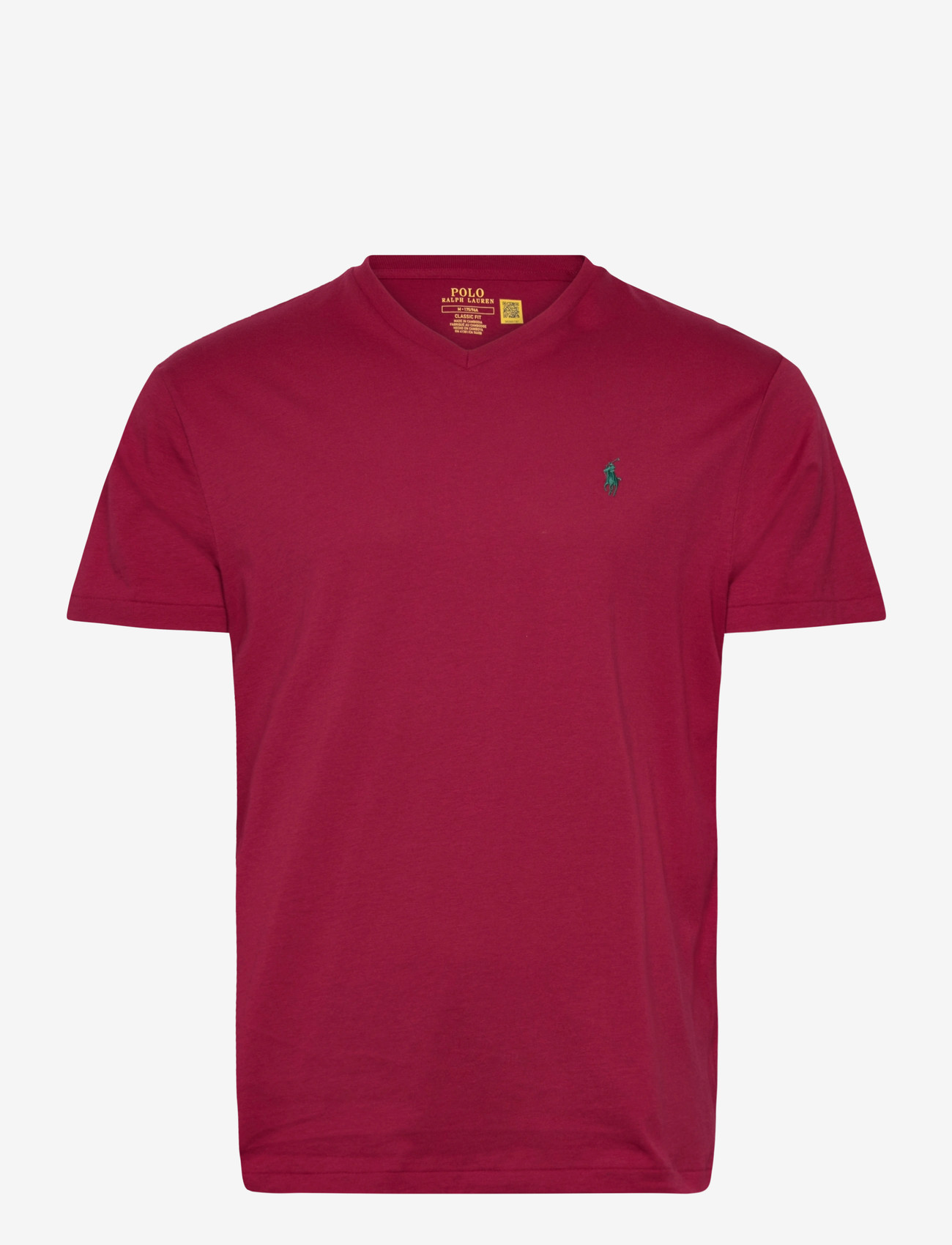 Polo Ralph Lauren - Classic Fit Jersey V-Neck T-Shirt - kortärmade t-shirts - heritage red/c521 - 0