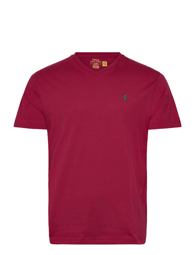 Polo Ralph Lauren - Classic Fit Jersey V-Neck T-Shirt - kortärmade t-shirts - heritage red/c521 - 0