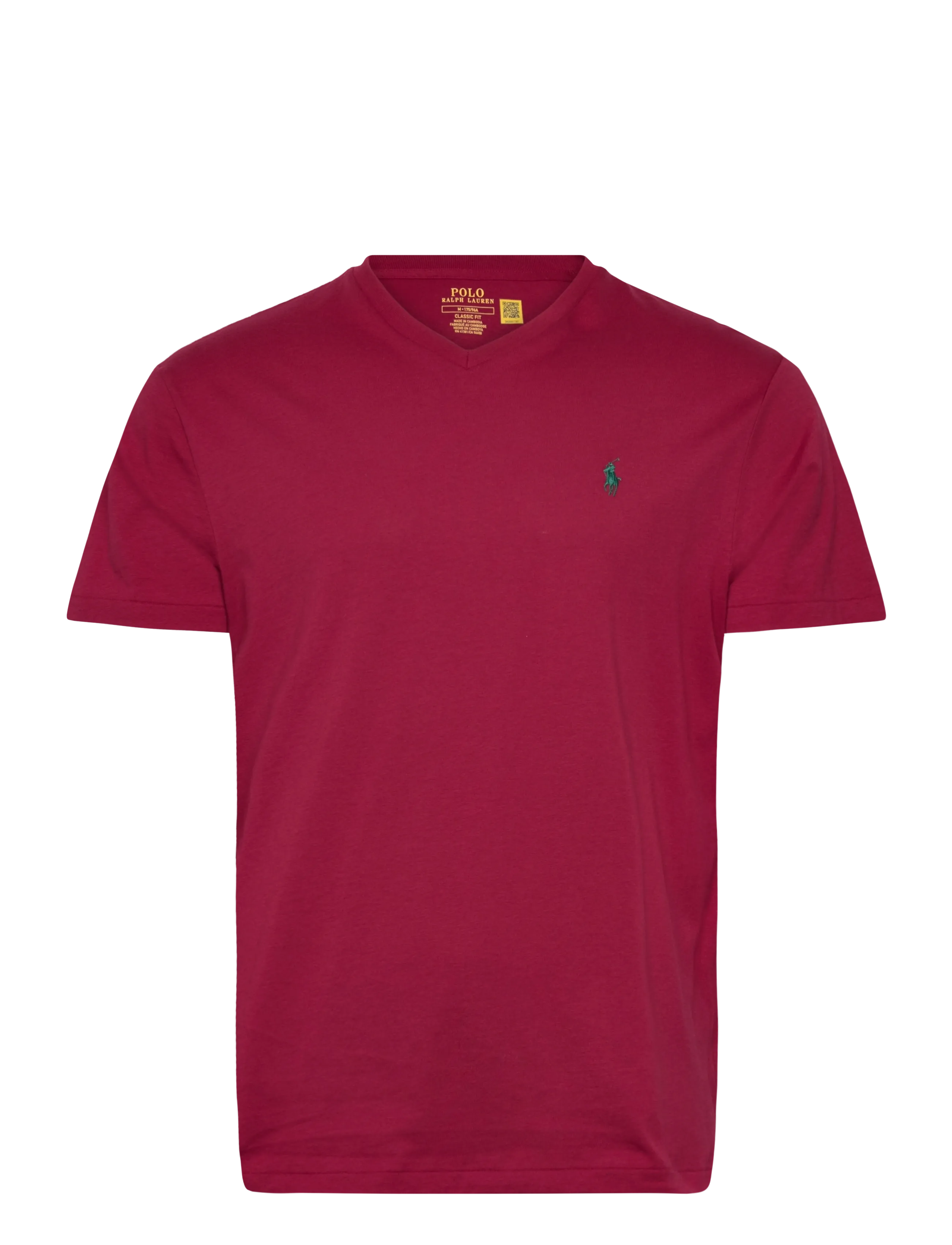 Polo Ralph Lauren Classic Fit Jersey V-Neck T-Shirt - T-shirts - HERITAGE RED/C521 / burgundy