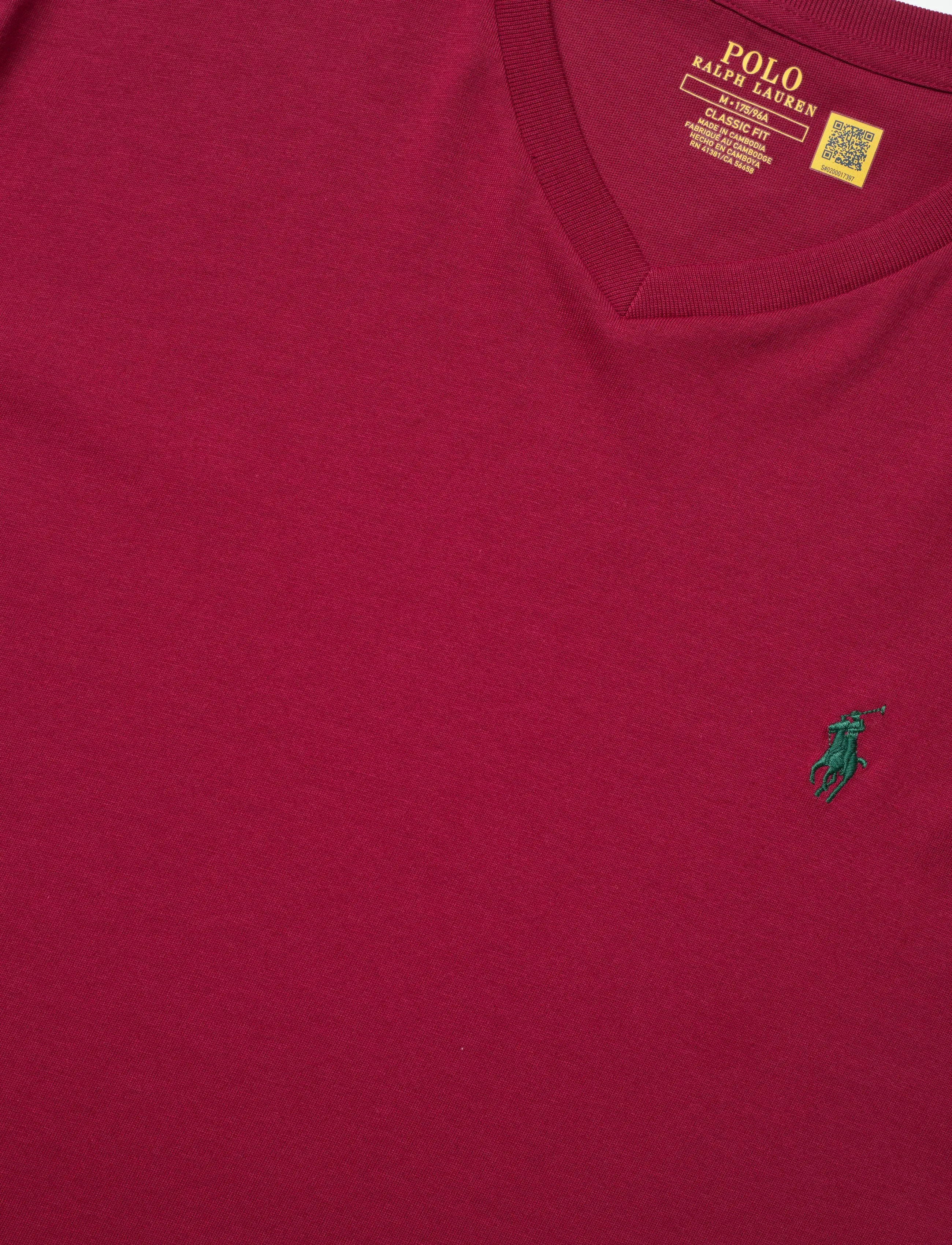 Polo Ralph Lauren - Classic Fit Jersey V-Neck T-Shirt - kortærmede t-shirts - heritage red/c521 - 2