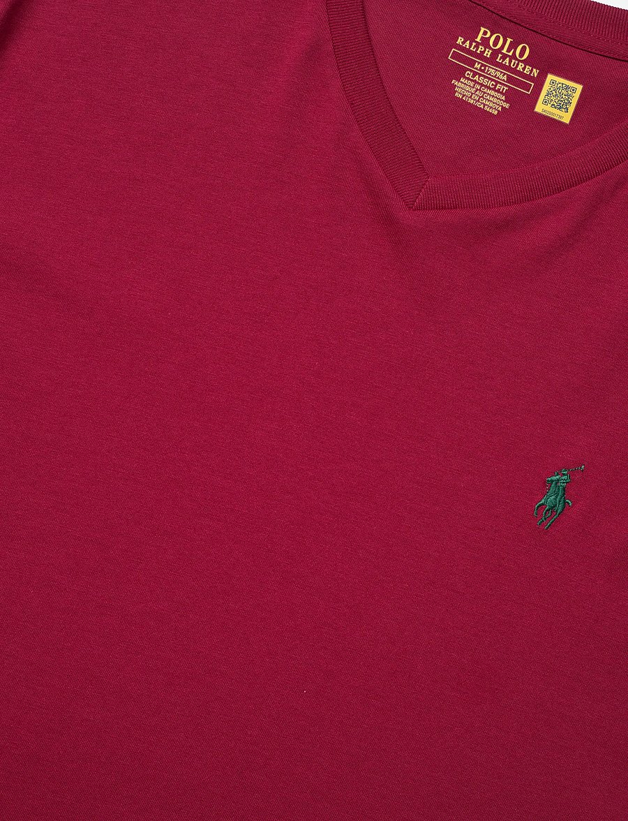 Polo Ralph Lauren - Classic Fit Jersey V-Neck T-Shirt - kortärmade t-shirts - heritage red/c521 - 2