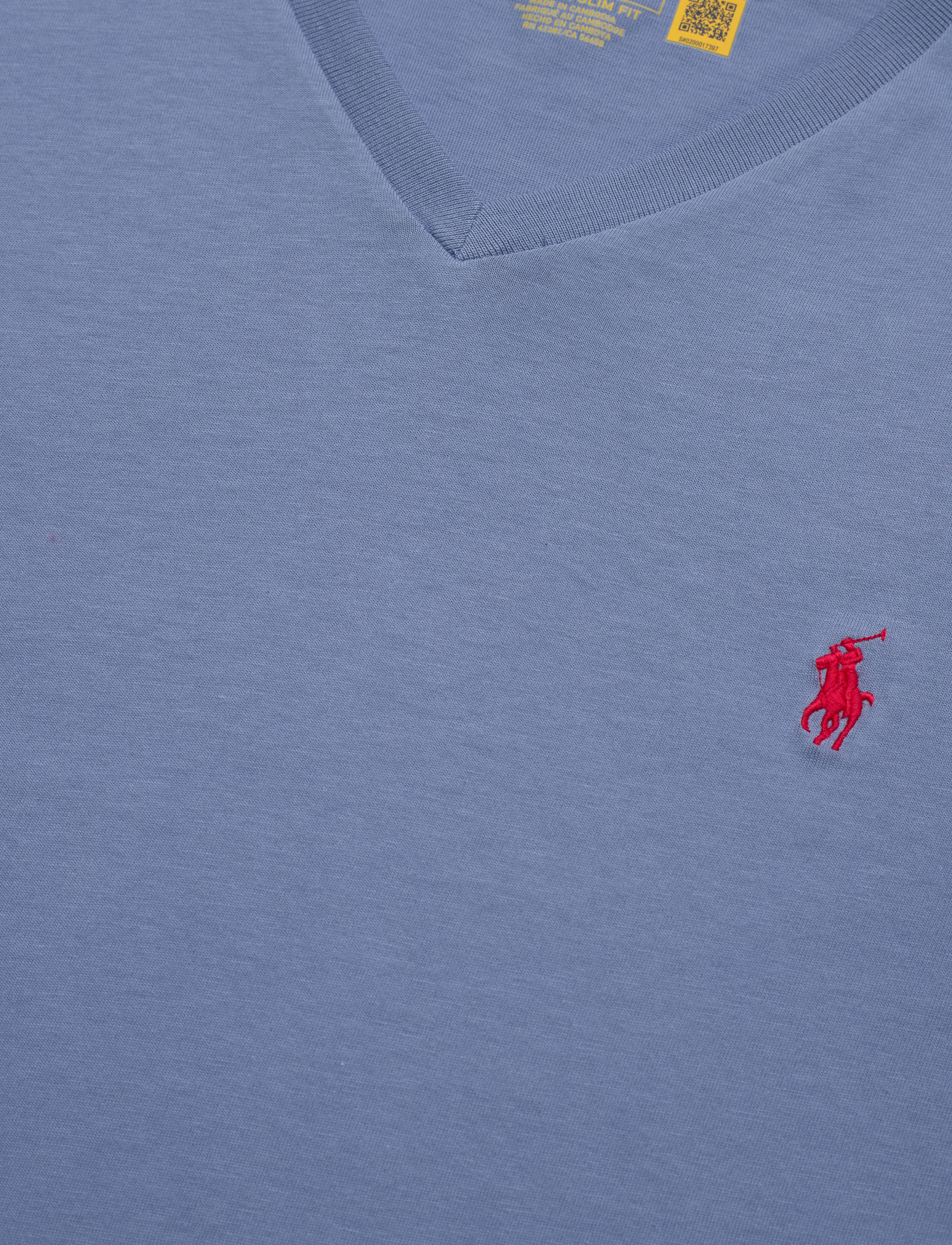 Polo Ralph Lauren - Custom Slim Fit Jersey V-Neck T-Shirt - campus blue/c3828 - 2