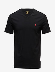 Custom Slim Fit Jersey V-Neck T-Shirt - POLO BLACK
