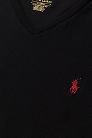 Polo Ralph Lauren - Custom Slim Fit Jersey V-Neck T-Shirt - v-neck t-shirts - polo black - 3