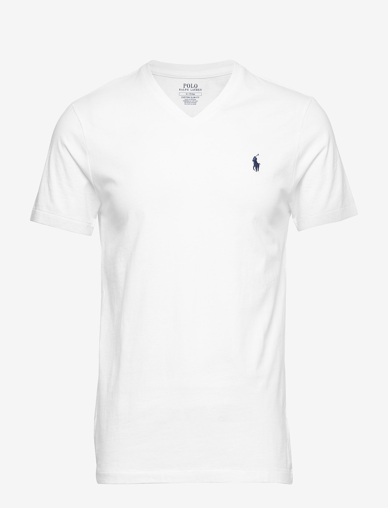 Polo Ralph Lauren - Custom Slim Fit Jersey V-Neck T-Shirt - v-neck t-shirts - white - 1