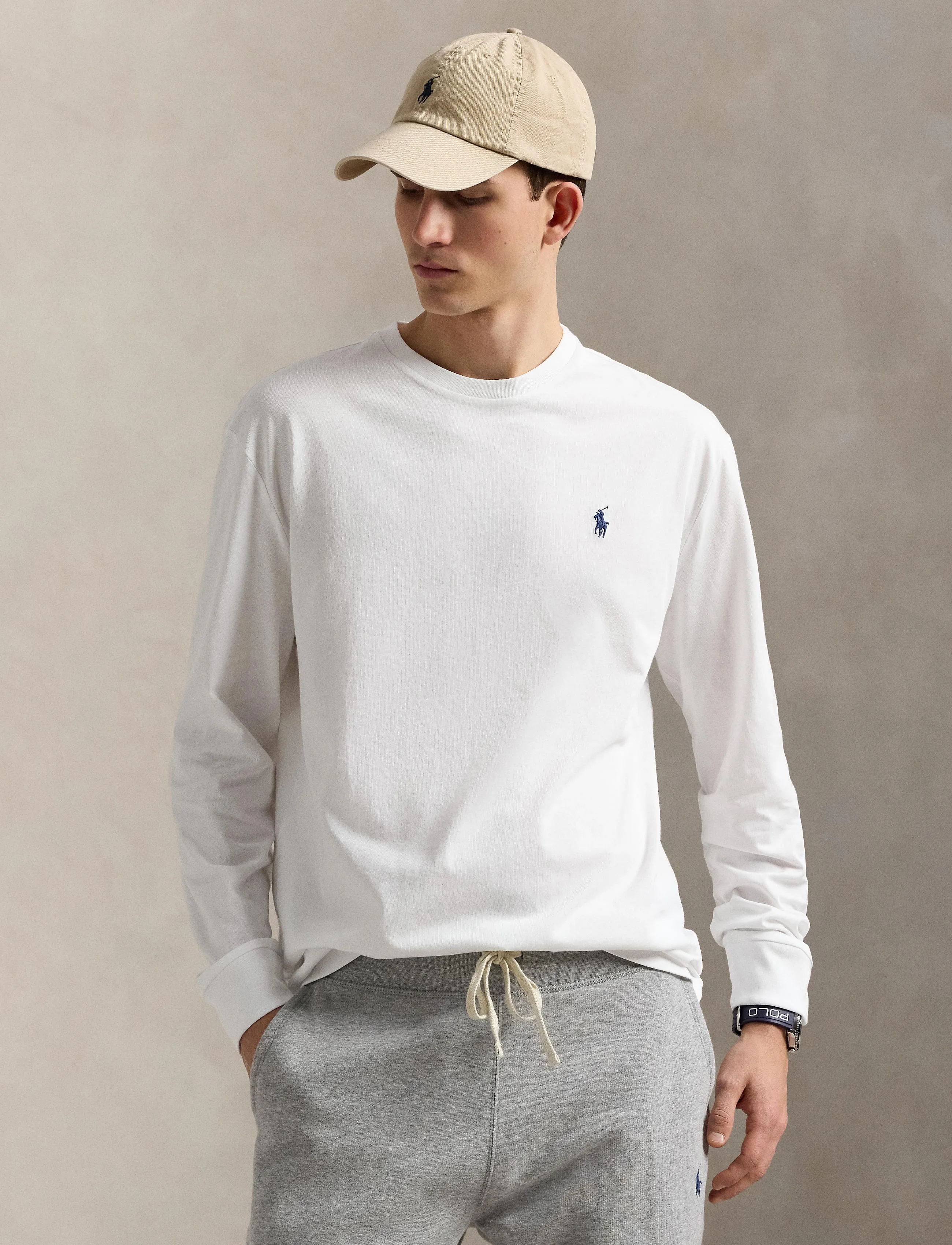 Polo Ralph Lauren - Classic Fit Jersey Long-Sleeve T-Shirt - langærmede t-shirts - white/c7996 - 3