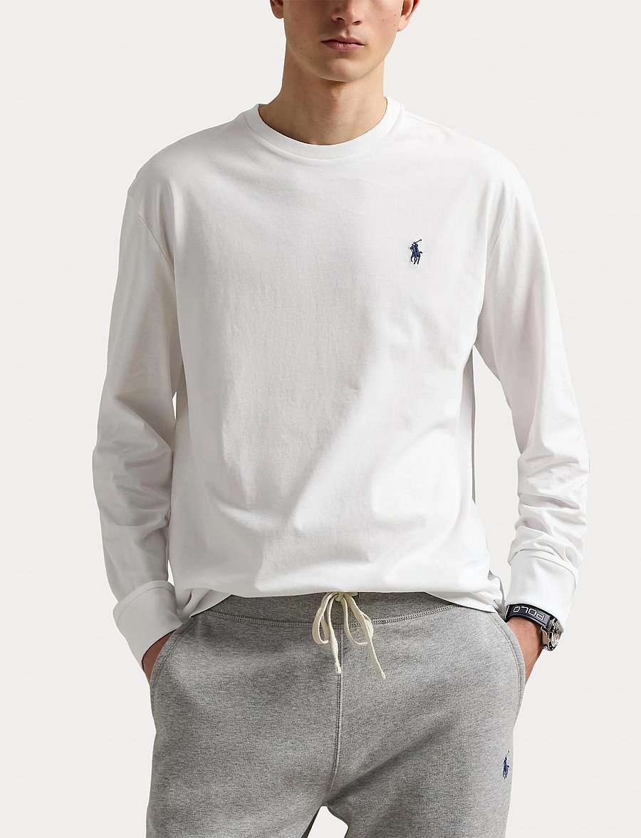 Polo Ralph Lauren - Classic Fit Jersey Long-Sleeve T-Shirt - långärmade t-shirts - white/c7996 - 5