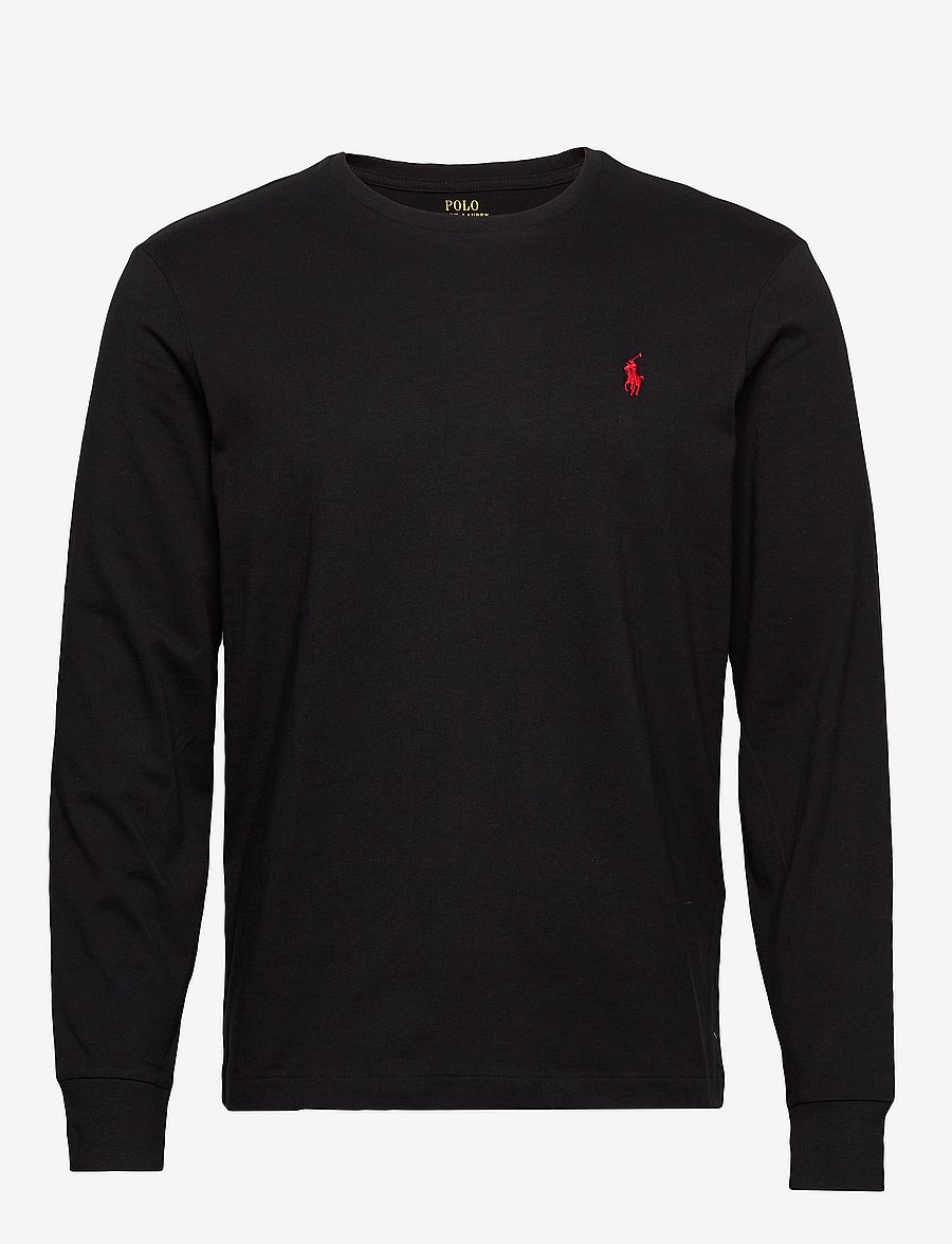 Polo Ralph Lauren - Custom Slim Jersey Long-Sleeve T-Shirt - długi rękaw - polo black - 1