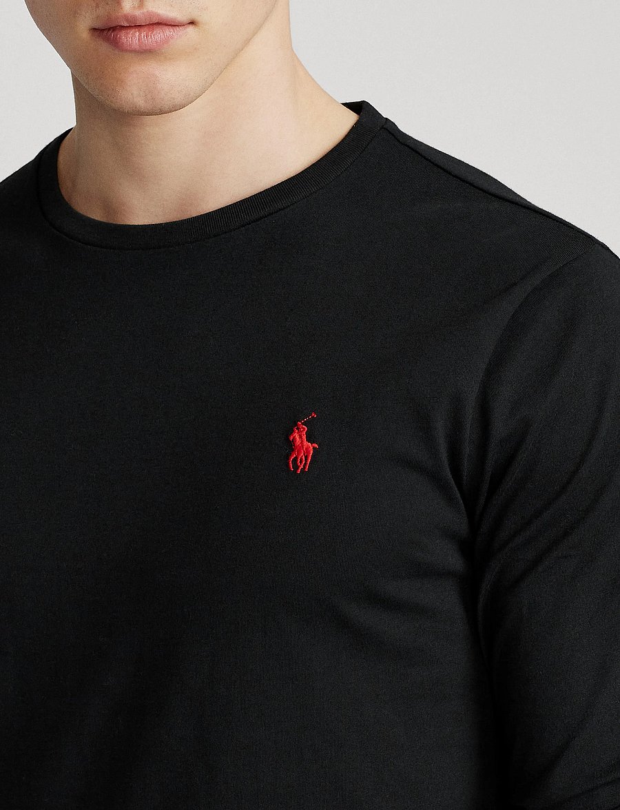 Polo Ralph Lauren - Custom Slim Jersey Long-Sleeve T-Shirt - długi rękaw - polo black - 4