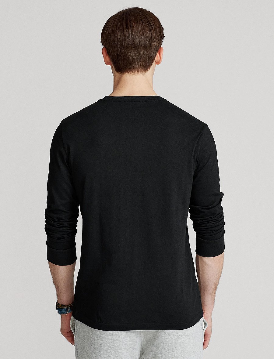Polo Ralph Lauren - Custom Slim Jersey Long-Sleeve T-Shirt - długi rękaw - polo black - 5