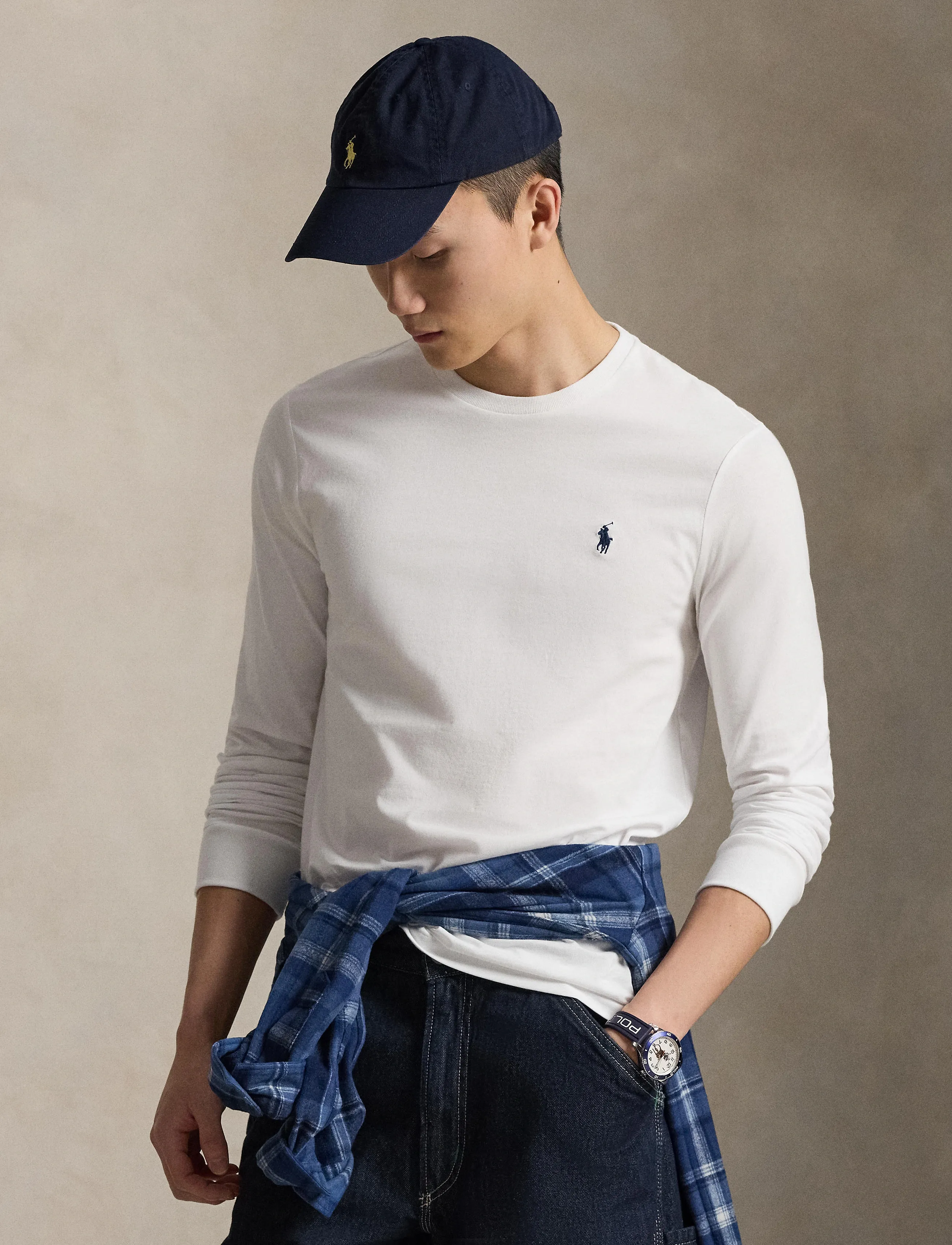 Polo Ralph Lauren - Custom Slim Jersey Long-Sleeve T-Shirt - white - 4