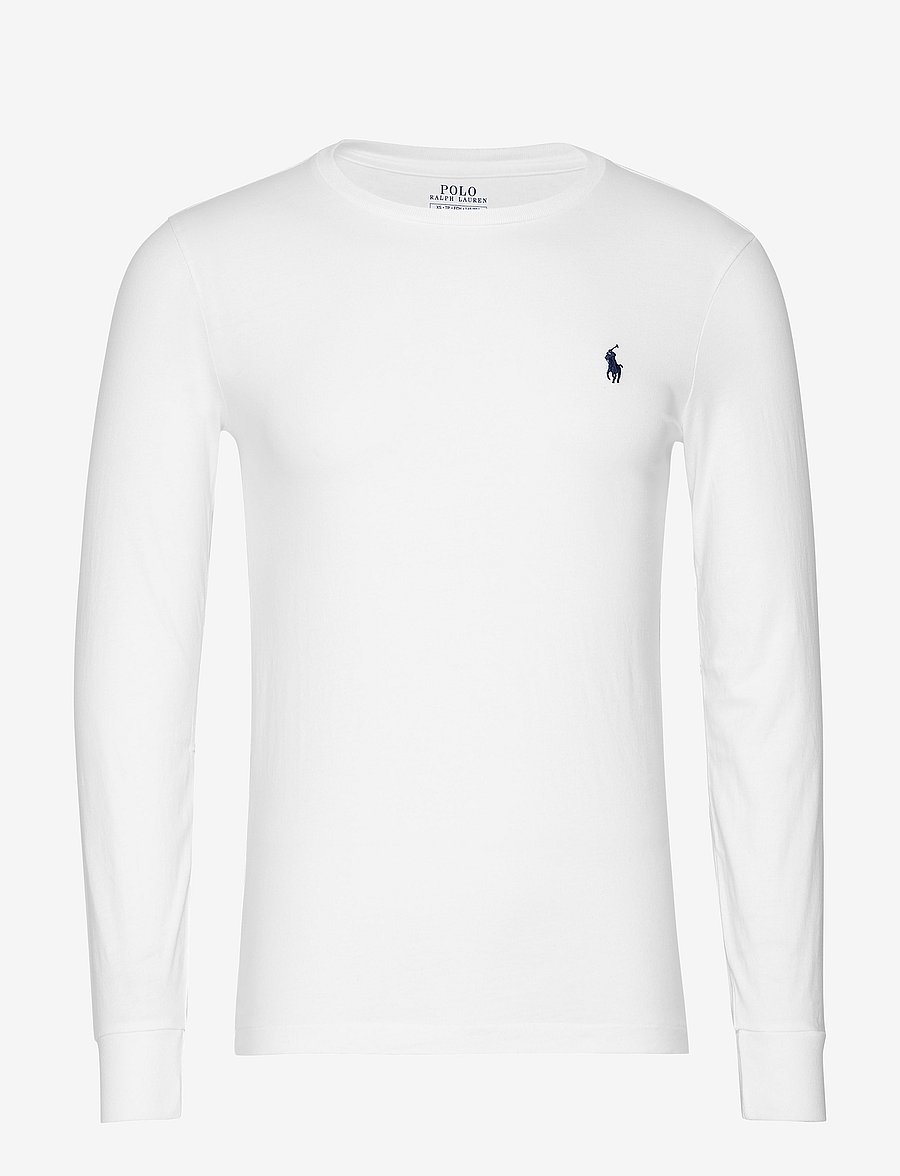 Polo Ralph Lauren - Custom Slim Fit Jersey T-Shirt - långärmade t-shirts - white - 1