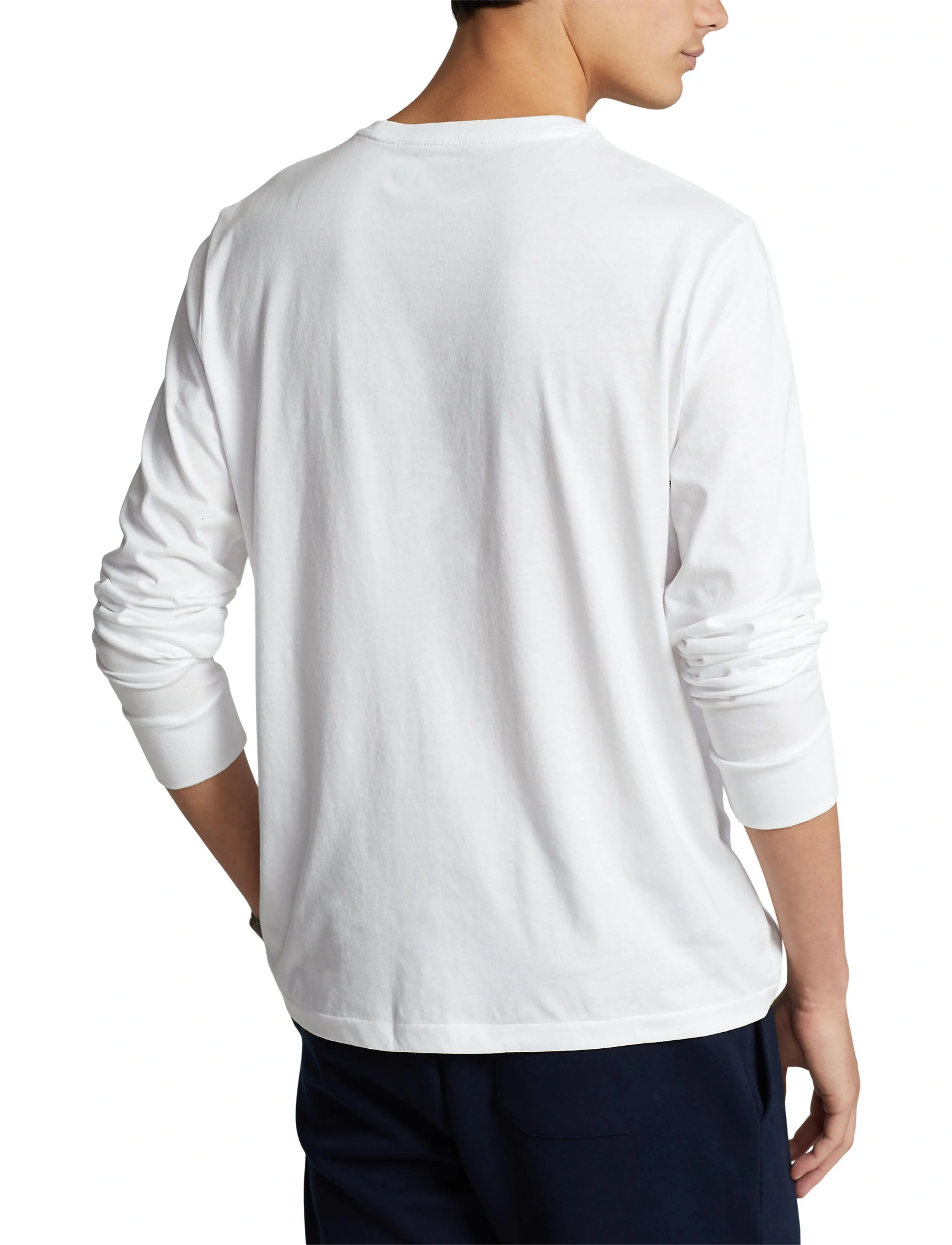 Polo Ralph Lauren - Custom Slim Fit Jersey T-Shirt - långärmade t-shirts - white - 3