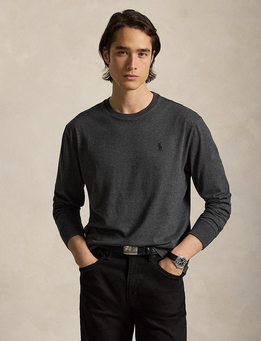 Polo Ralph Lauren - Custom Slim Fit Jersey T-Shirt - langärmelige t-shirts - windsor heather/c - 1