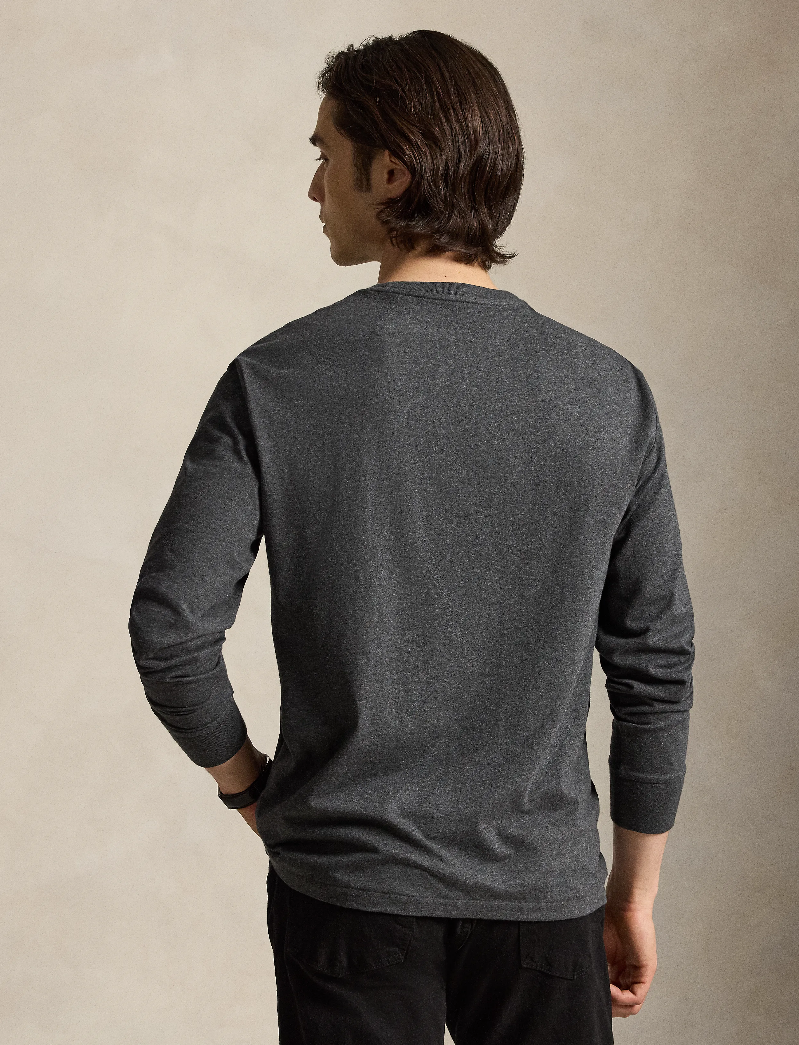 Polo Ralph Lauren - Custom Slim Fit Jersey T-Shirt - langärmelige t-shirts - windsor heather/c - 4
