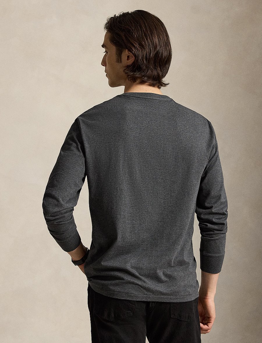 Polo Ralph Lauren - Custom Slim Fit Jersey T-Shirt - langärmelige t-shirts - windsor heather/c - 4