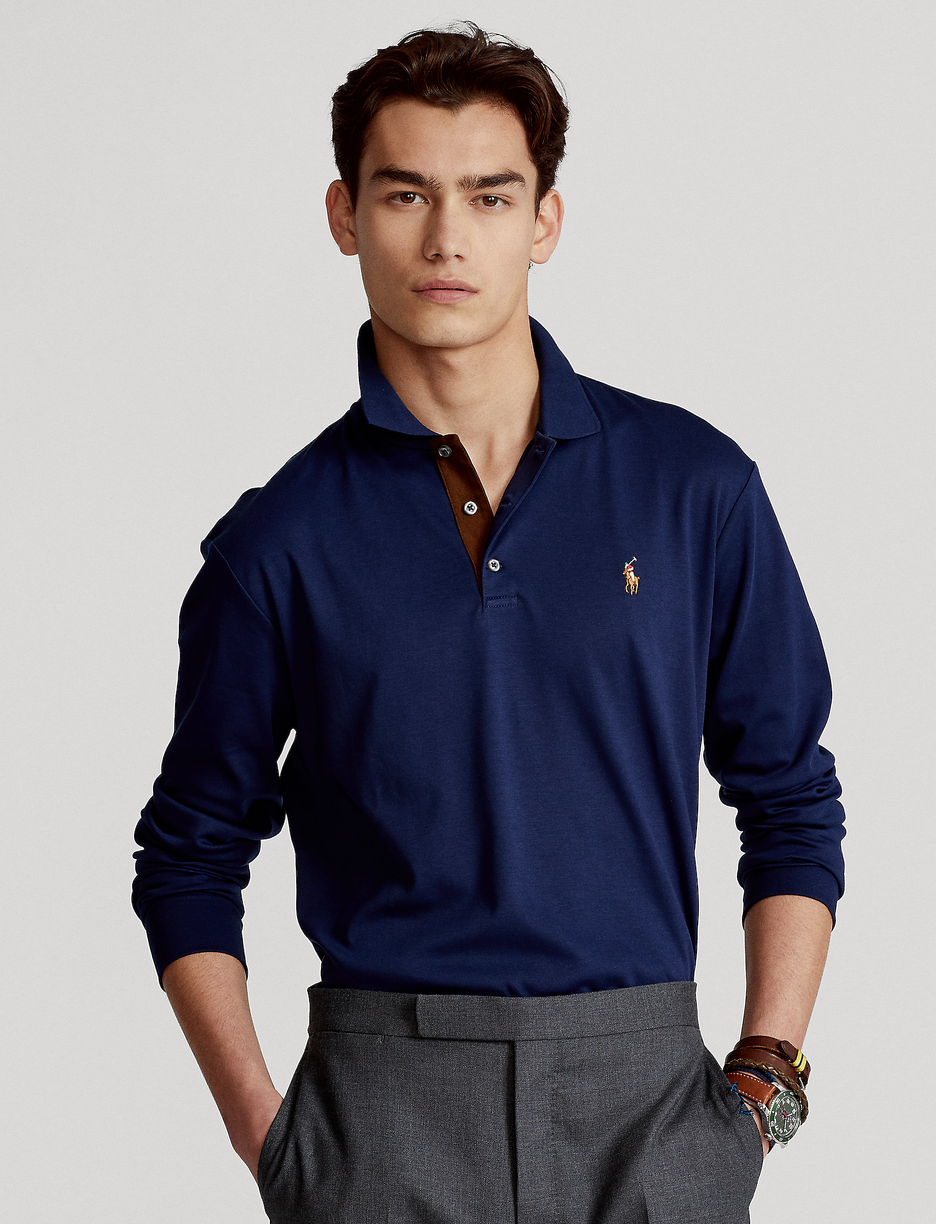 Polo Ralph Lauren Custom Slim Fit Soft Cotton Polo Shirt - Pikéer - REFINED NAVY / blue