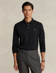 Polo Ralph Lauren - Custom Slim Fit Soft Cotton Polo Shirt - long-sleeved polos - polo black - 0