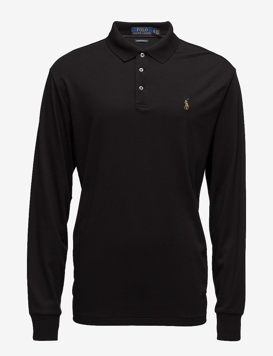 Polo Ralph Lauren - PIMA POLO-LSL-KNT - långärmade pikéer - polo black - 1