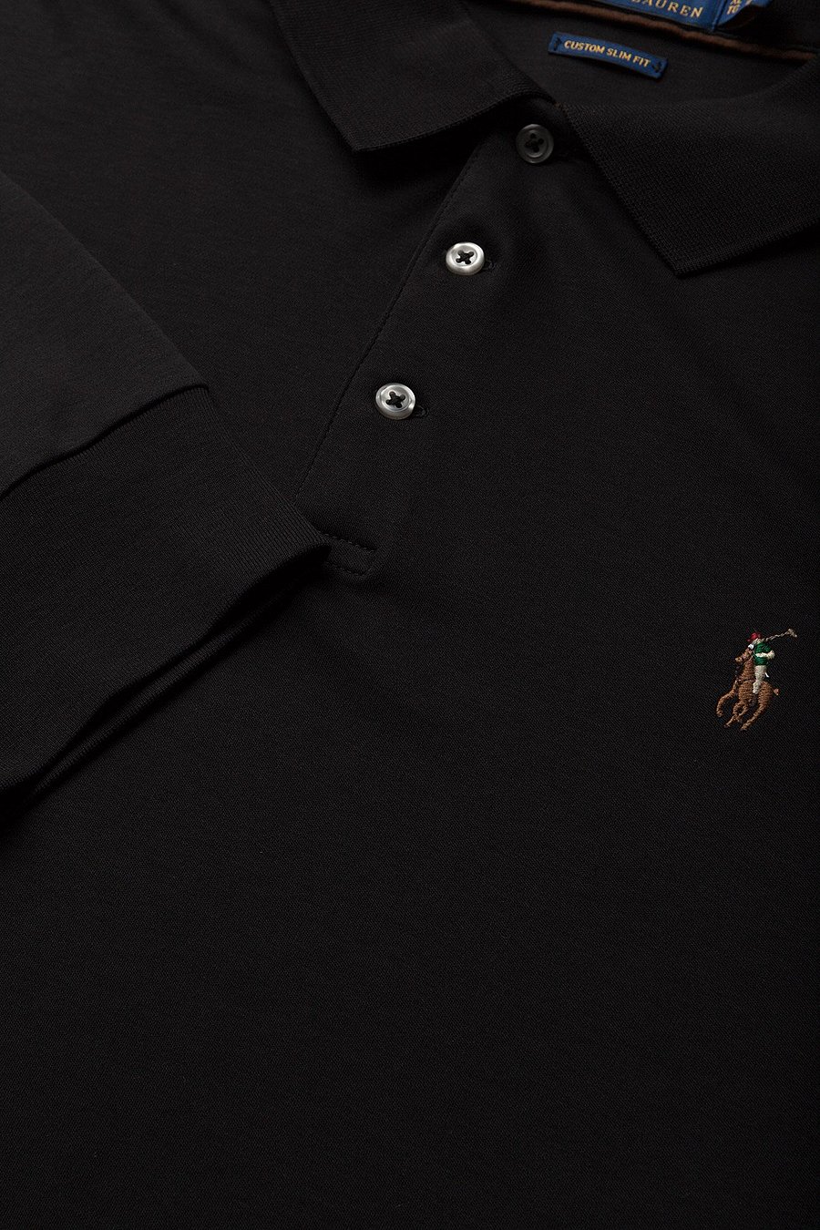 Polo Ralph Lauren - PIMA POLO-LSL-KNT - långärmade pikéer - polo black - 3