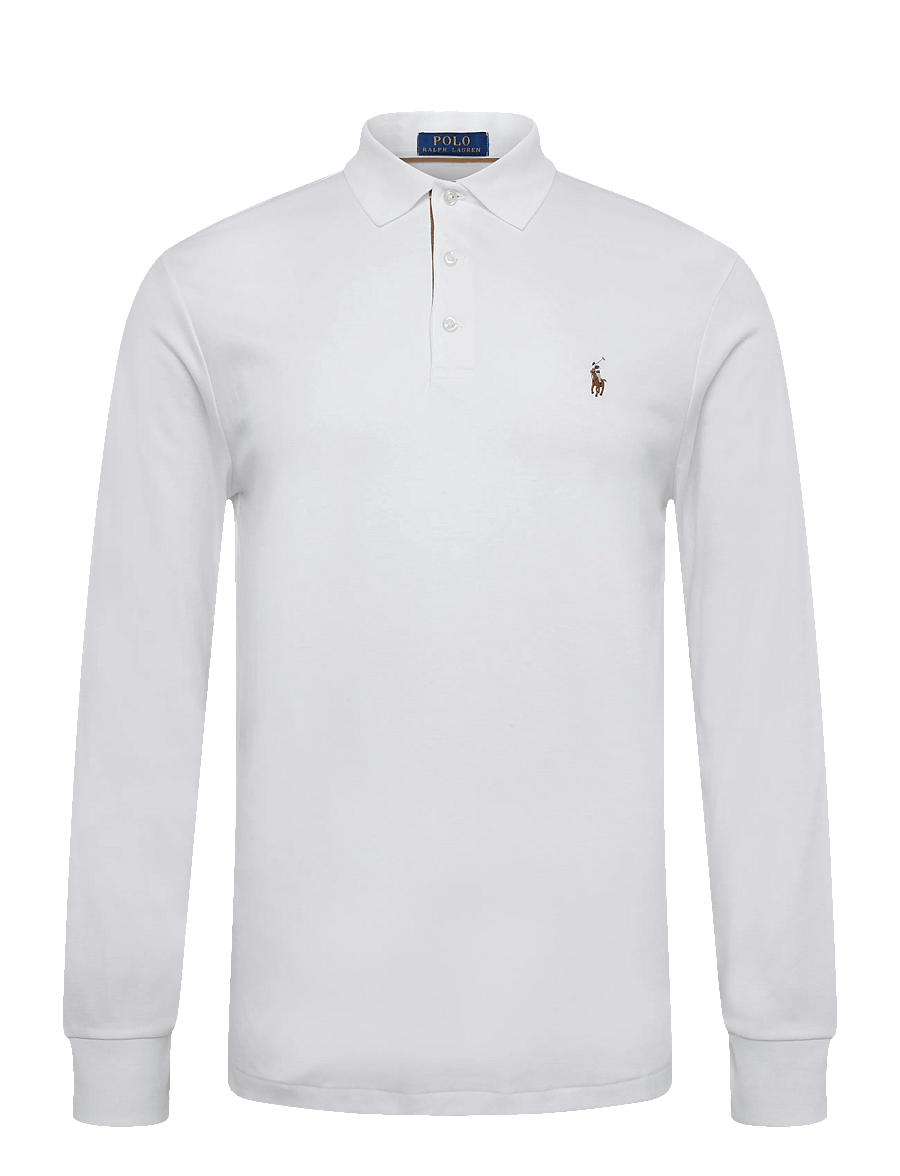 Polo Ralph Lauren - PIMA POLO-LSL-KNT - langärmelig - white - 0