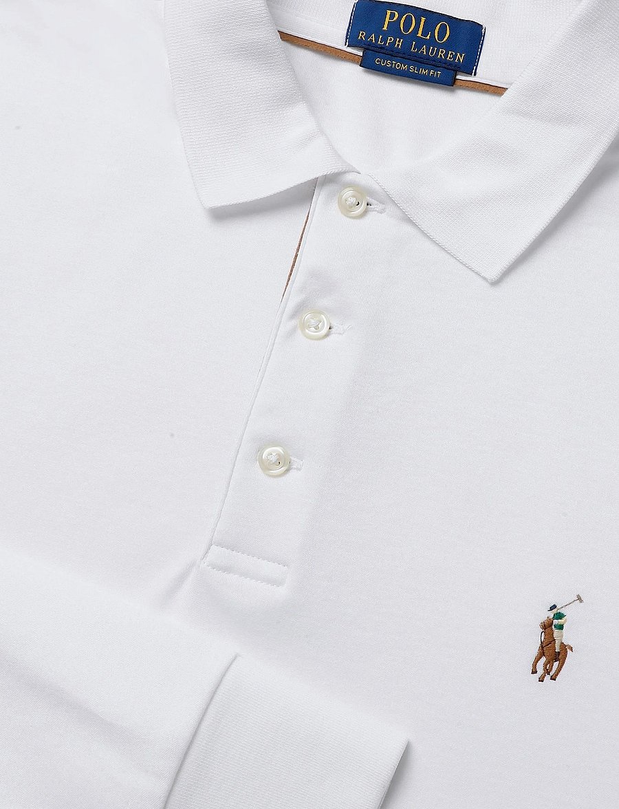 Polo Ralph Lauren - PIMA POLO-LSL-KNT - langärmelig - white - 2