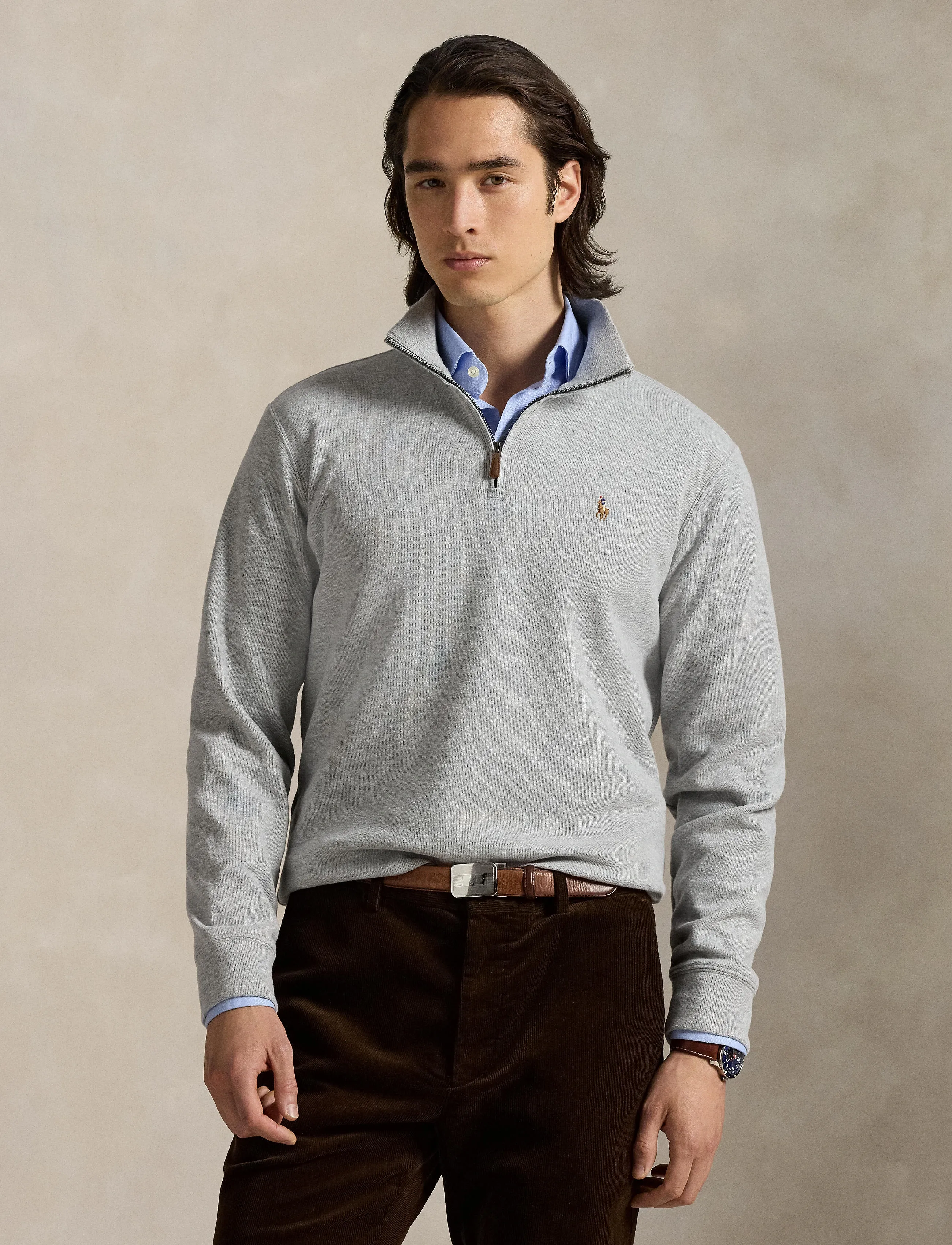 Polo Ralph Lauren - Estate-Rib Quarter-Zip Pullover - shoppa efter tillfälle - andover heather - 3