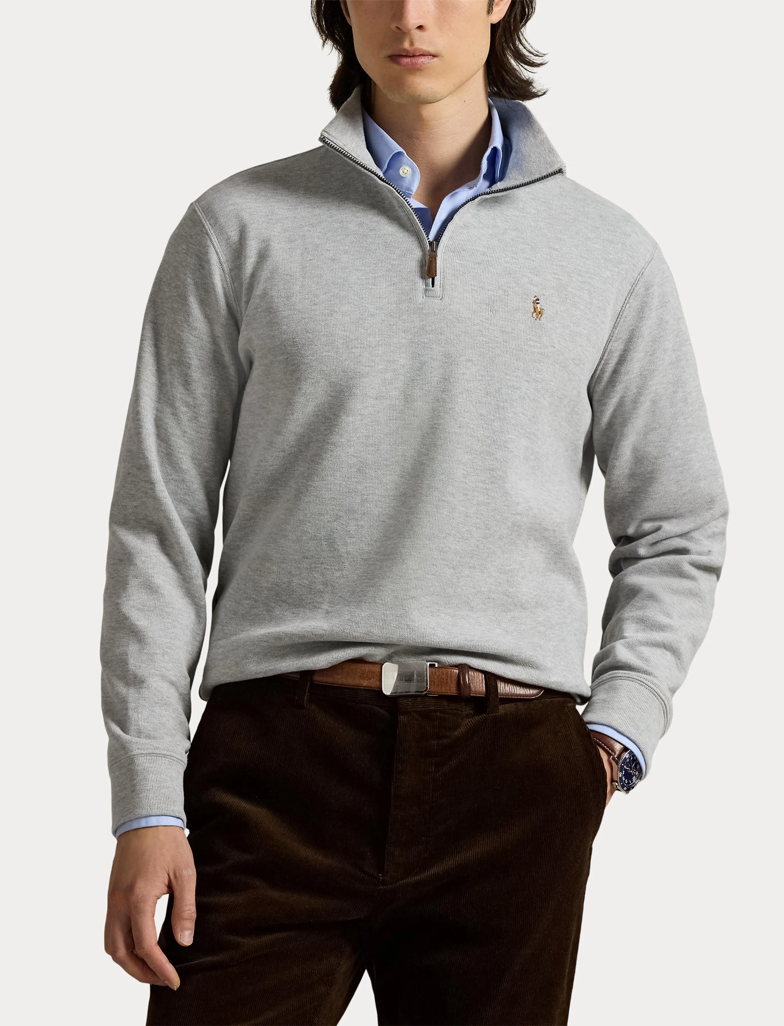 Polo Ralph Lauren - Estate-Rib Quarter-Zip Pullover - shoppa efter tillfälle - andover heather - 5