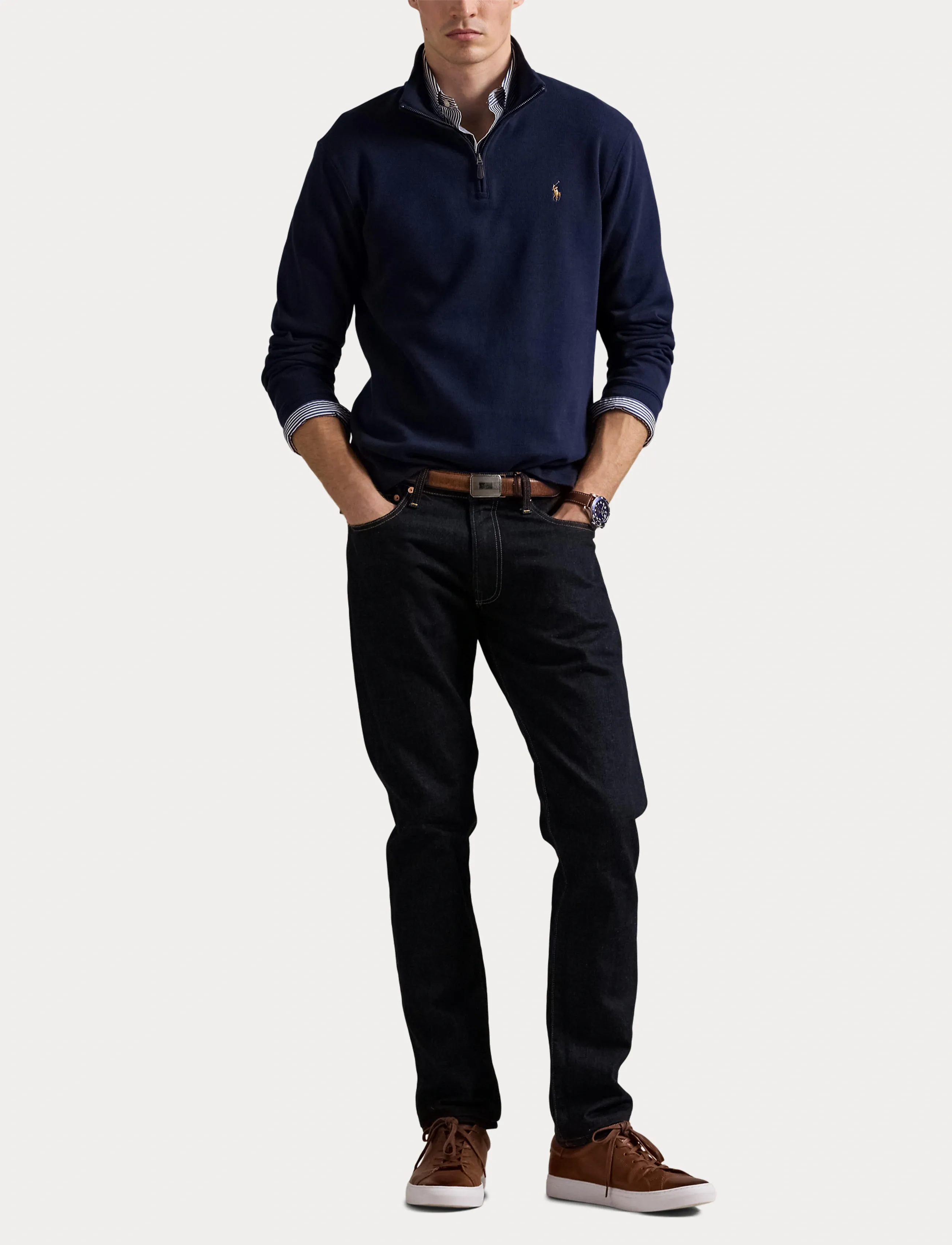 Polo Ralph Lauren - Estate-Rib Quarter-Zip Pullover - shoppa efter tillfälle - cruise navy - 4
