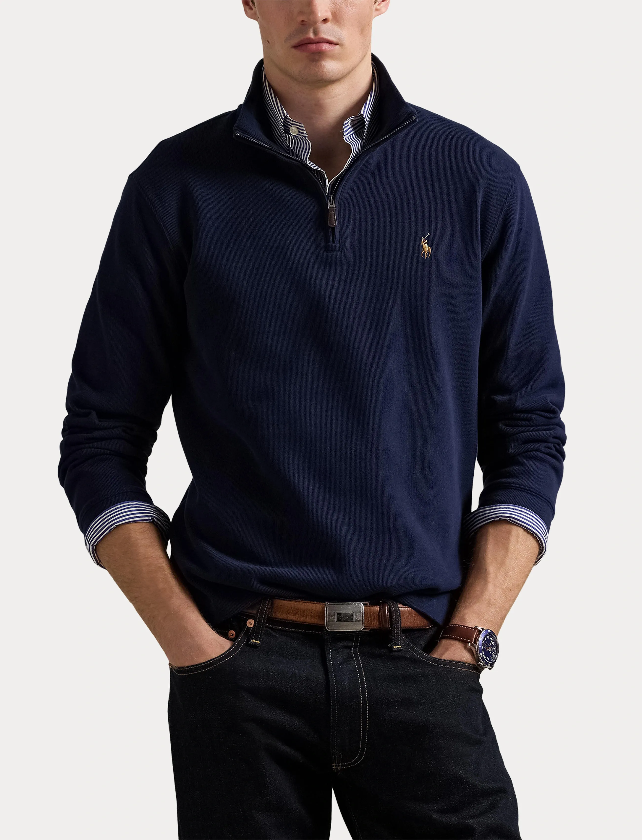 Polo Ralph Lauren - Estate-Rib Quarter-Zip Pullover - shoppa efter tillfälle - cruise navy - 5