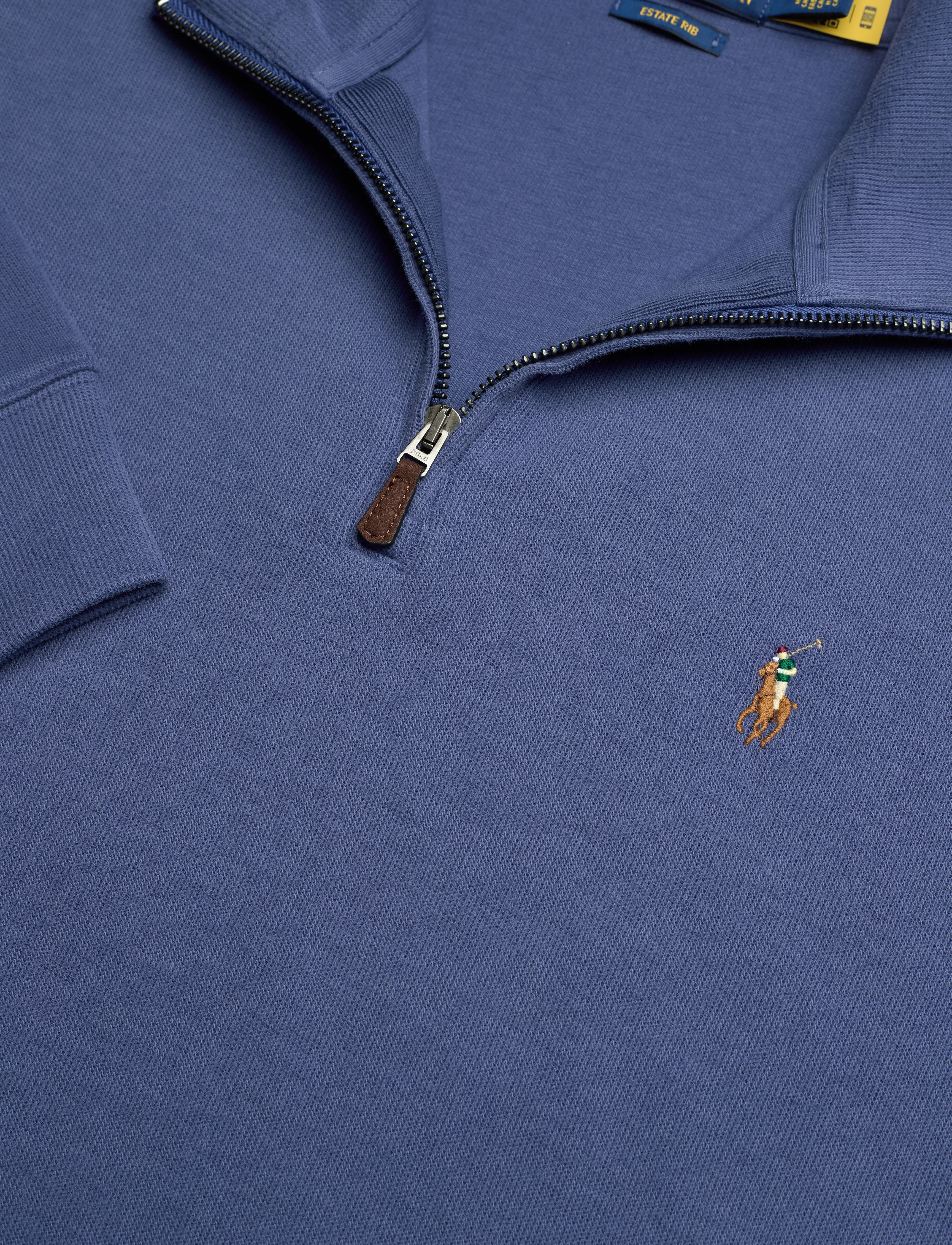 Polo Ralph Lauren - Estate-Rib Quarter-Zip Pullover - shop efter anledning - old royal - 2