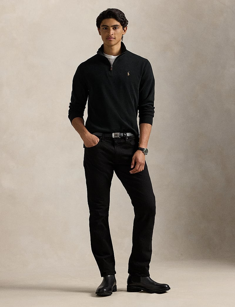 Polo Ralph Lauren - Estate-Rib Quarter-Zip Pullover - half zip-trøjer - polo black - 1