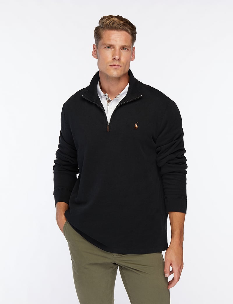 Polo Ralph Lauren - Estate-Rib Quarter-Zip Pullover - half zip-trøjer - polo black - 0