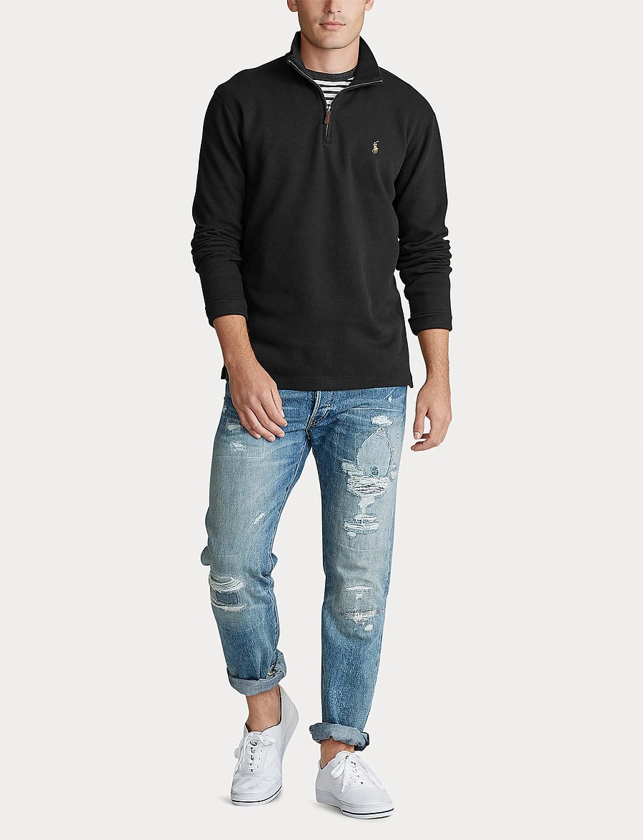 Polo Ralph Lauren - Estate-Rib Quarter-Zip Pullover - shop by occasion - polo black - 5
