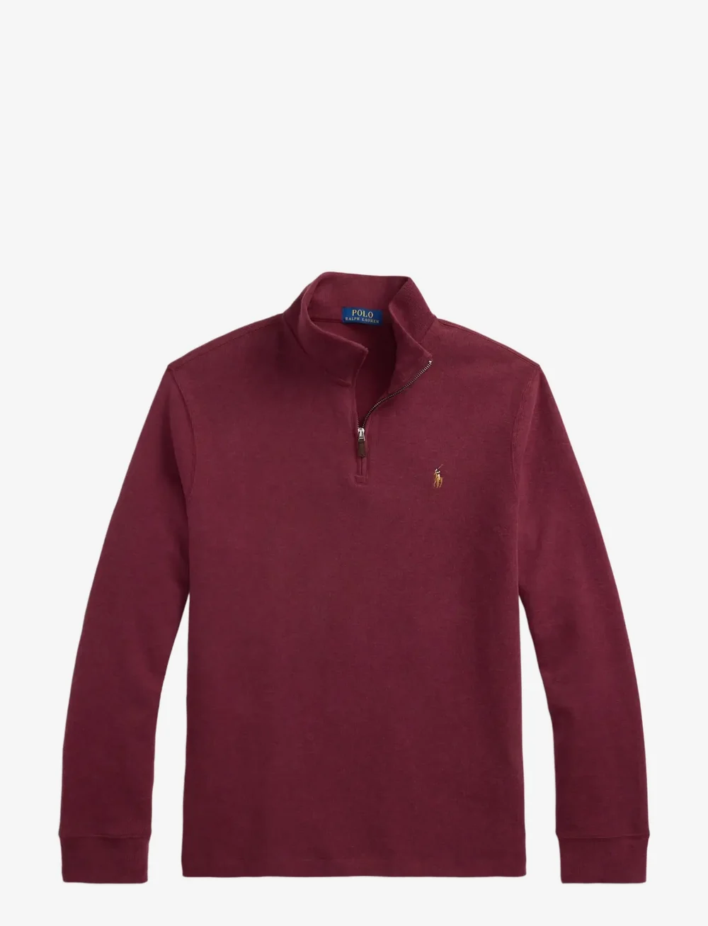 Polo Ralph Lauren - Estate-Rib Quarter-Zip Pullover - tõmblukk-kaelusega dressipluusid - spring wine heath - 1