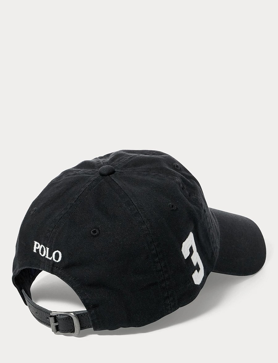 Polo Ralph Lauren - Big Pony Chino Ball Cap - kasketter & caps - rl black - 0