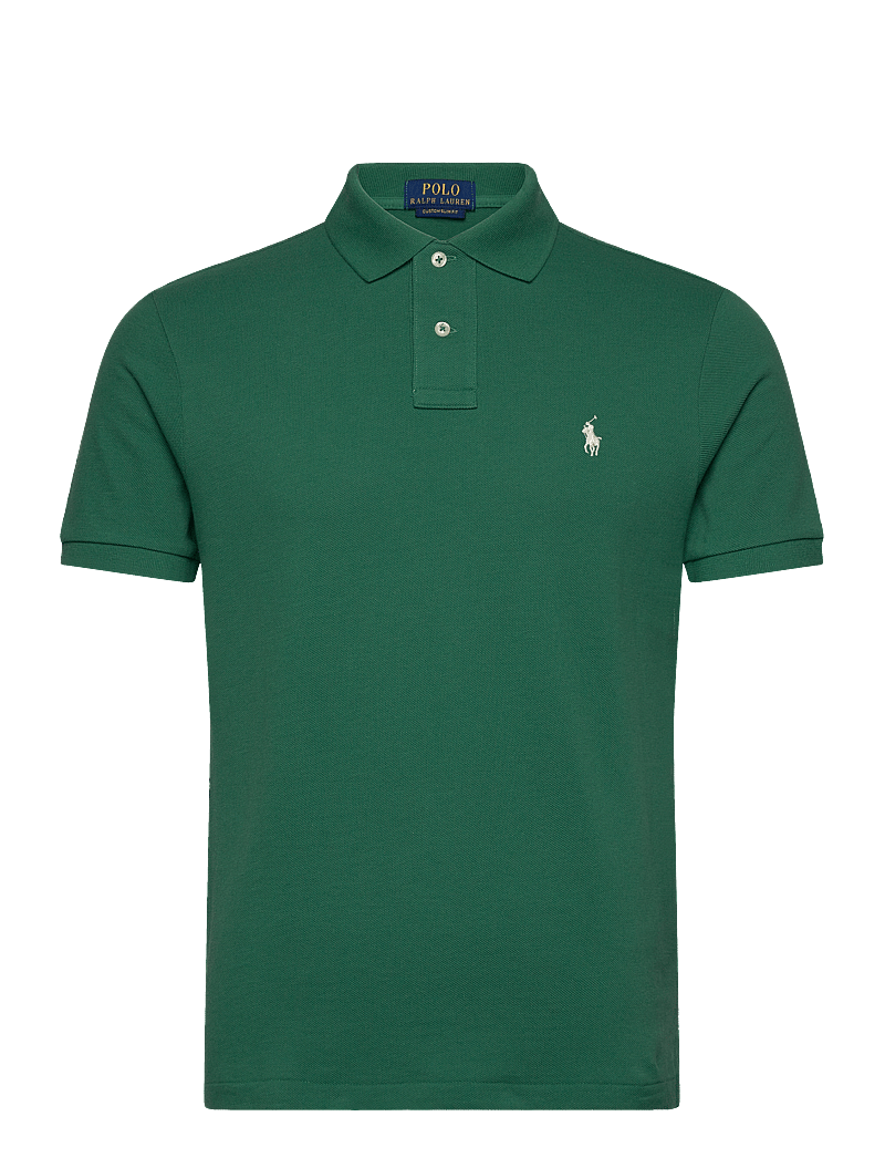 Polo Ralph Lauren - Custom Slim Fit Mesh Polo Shirt - kortärmade pikéer - antique green/ant - 0