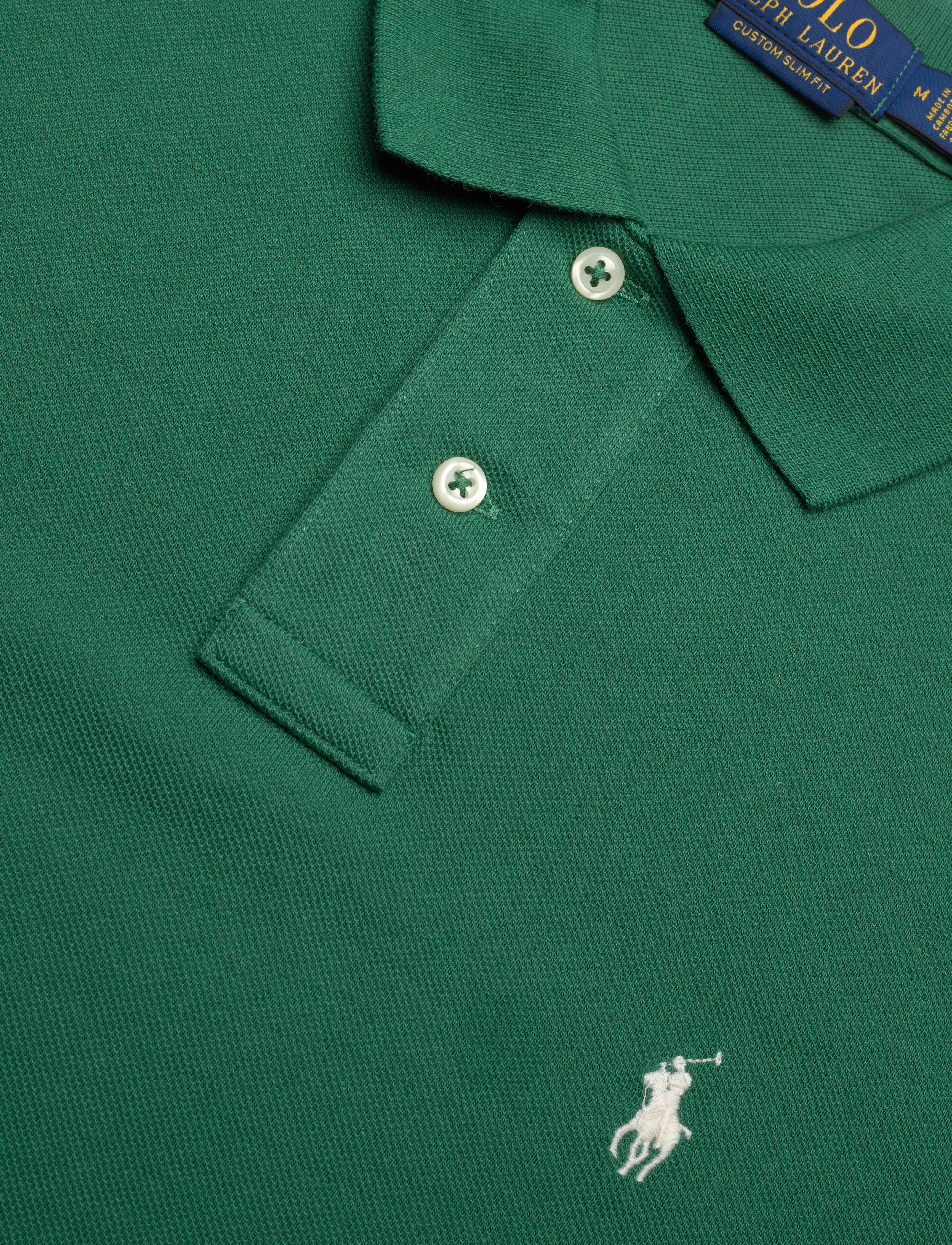 Polo Ralph Lauren - Custom Slim Fit Mesh Polo Shirt - kortærmede poloer - antique green/ant - 2