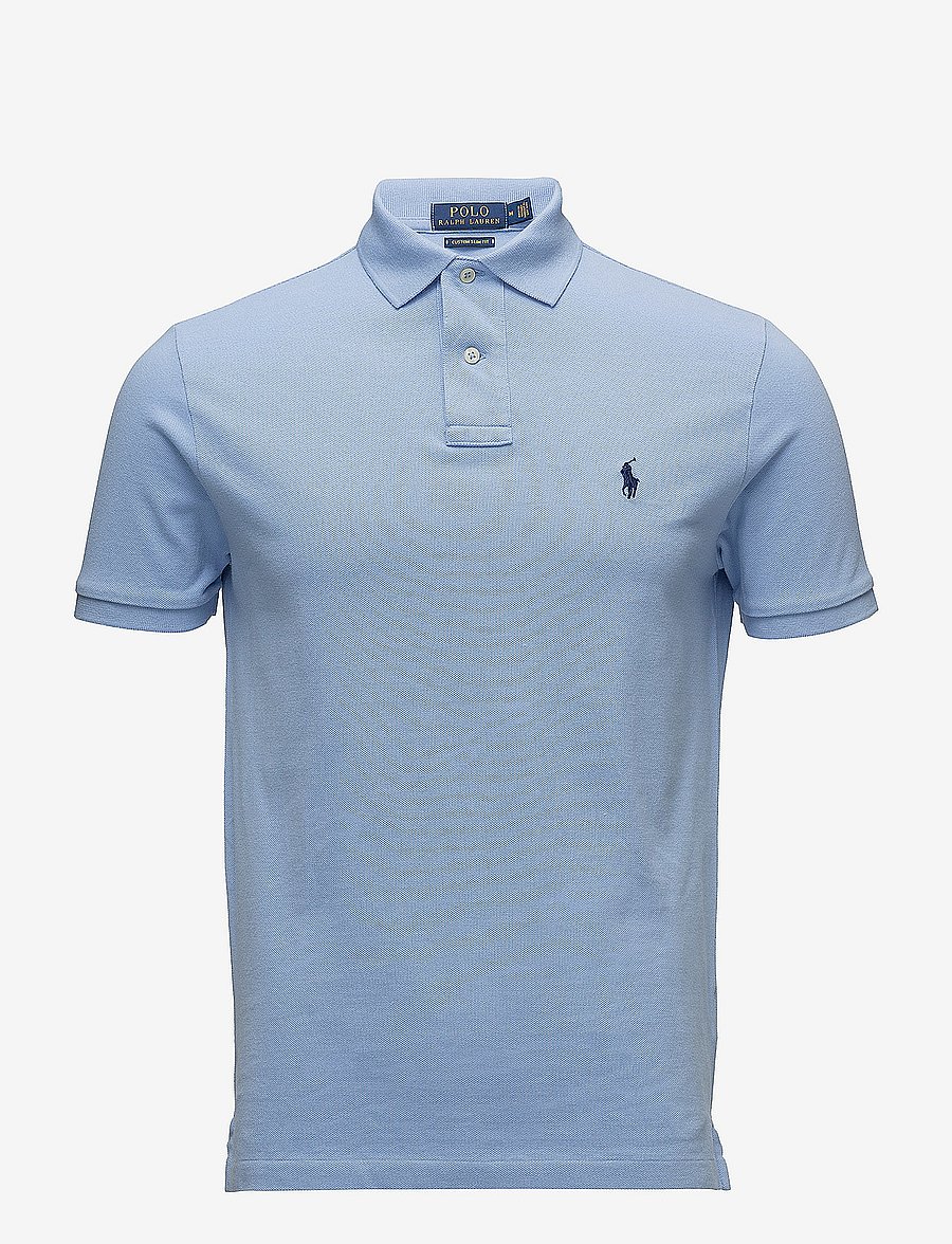 Polo Ralph Lauren - The Iconic Custom Slim Fit Mesh Polo - kortärmade pikéer - austin blue - 0