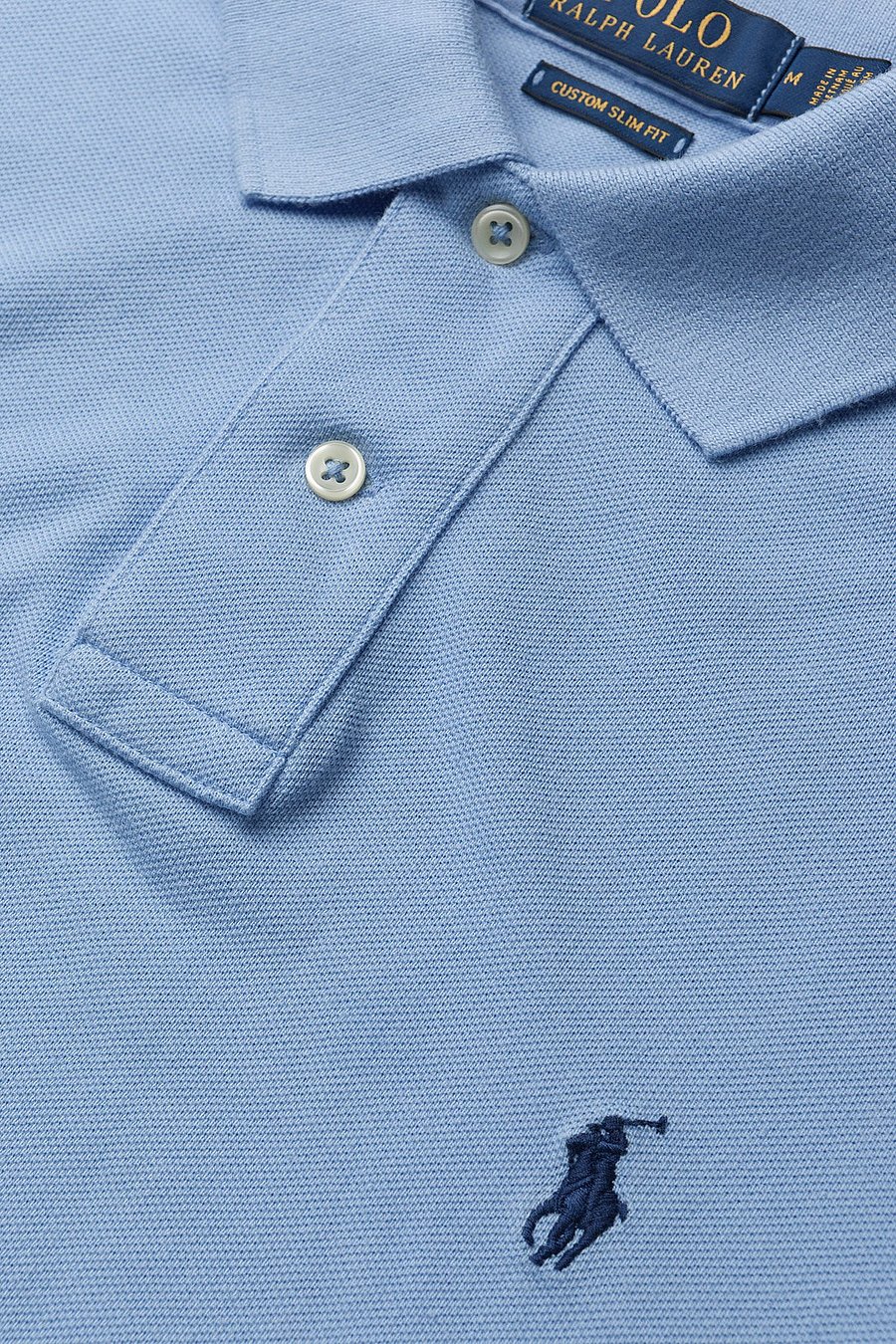 Polo Ralph Lauren - The Iconic Custom Slim Fit Mesh Polo - kortärmade pikéer - austin blue - 2