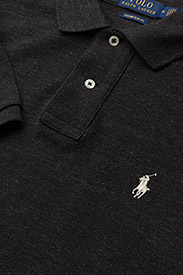 Polo Ralph Lauren - Custom Slim Fit Mesh Polo Shirt - strikkede poloer - black marl heathe - 2