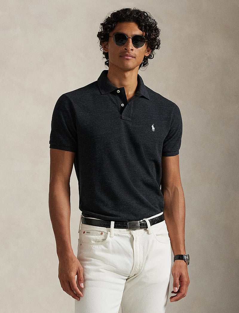 Polo Ralph Lauren - BASIC MESH-SSL-KNT - kortärmade pikéer - black marl heathe - 0
